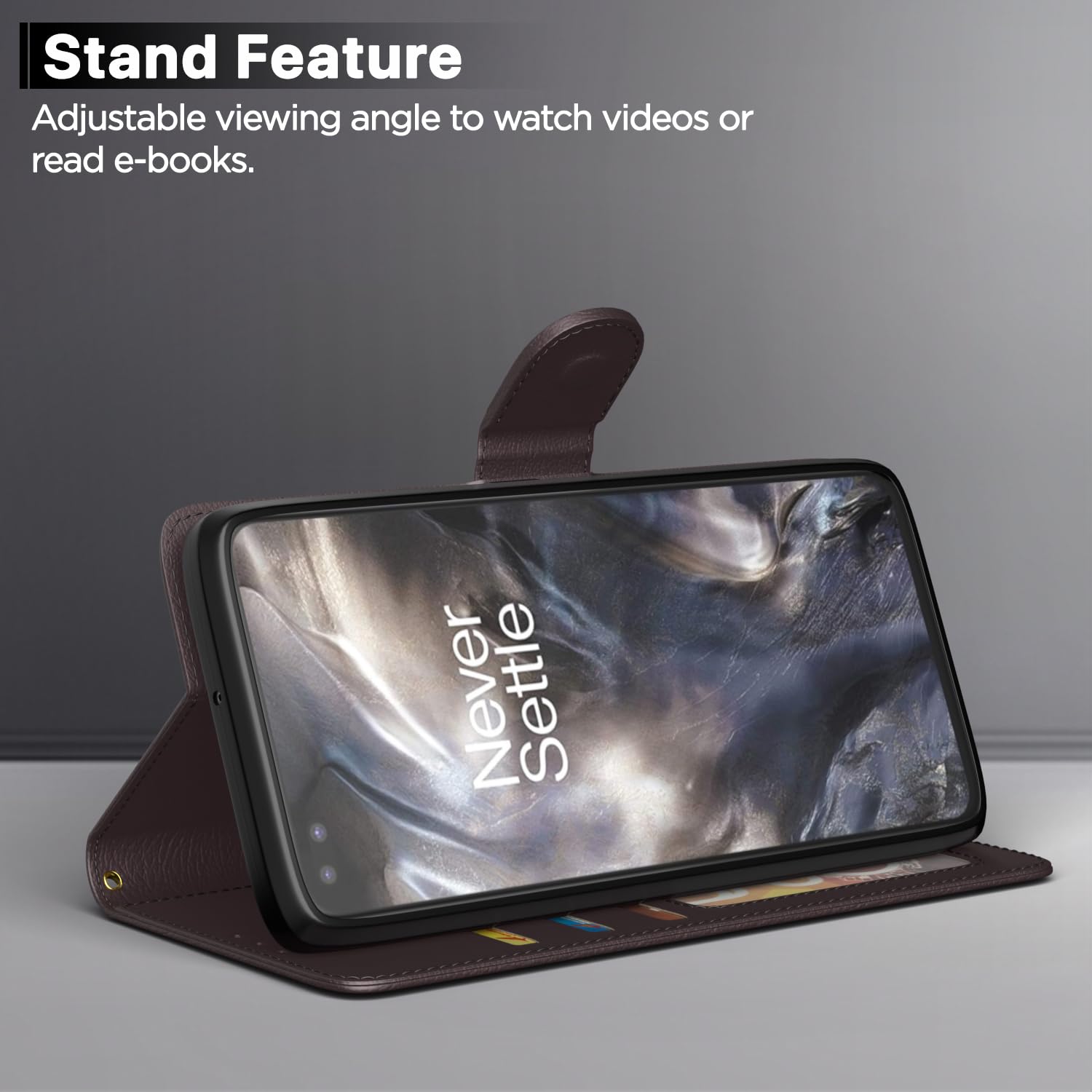 OnePlus Nord flip case in coffee by Pikkme – photo 3
