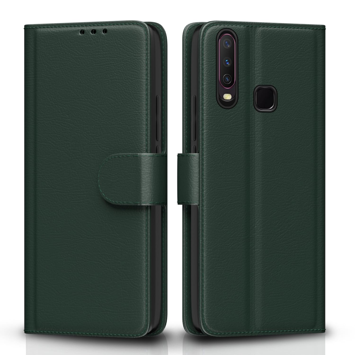 Vivo Y12/Y15/Y17/U10 flip cover in green by Pikkme