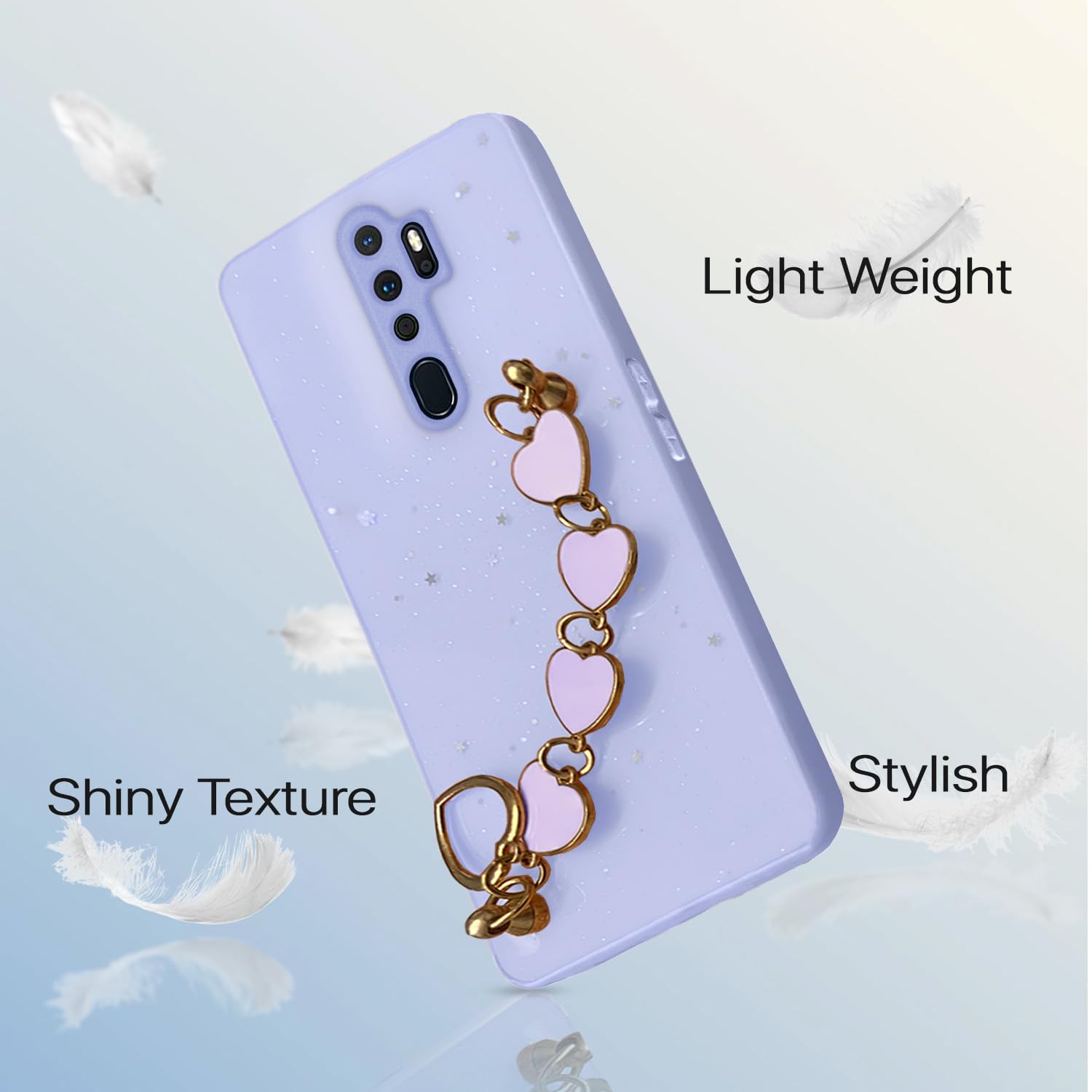 Pikkme Oppo A5 2020 / A9 2020 Chain Back Cover (Purple)