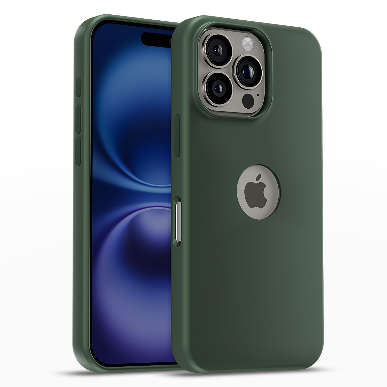 Pikkme iPhone 16 Pro Max Super Soft Silicone Back Cover (Atrovirens)