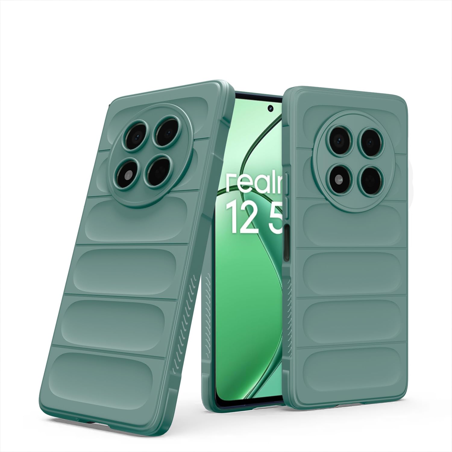 Pikkme green Liquid Silicone back cover for Realme Narzo 70x 5G/N65/13/12/12X 5G/C65