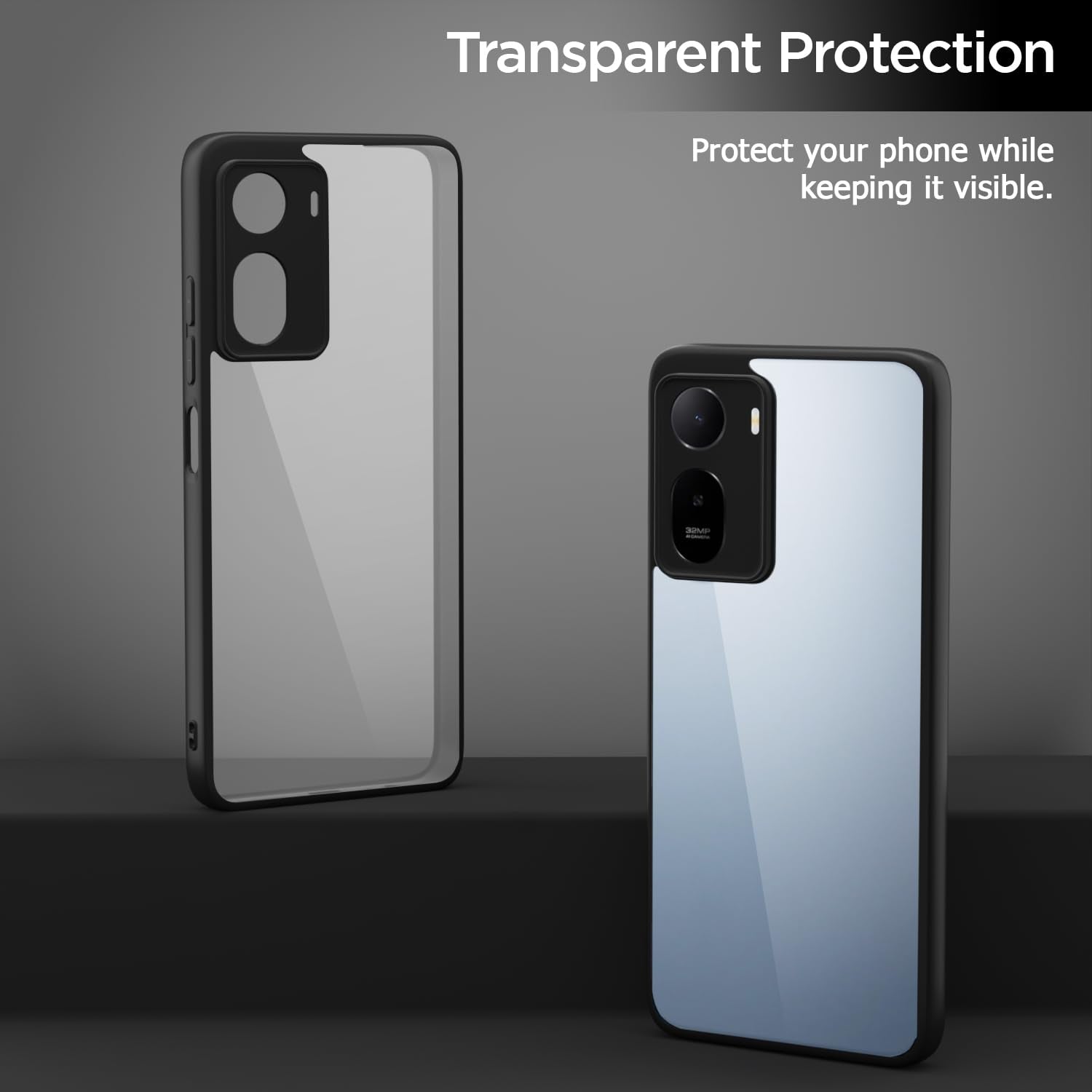 Redmi A7 Pro 5G Hybrid mobile back cover in black by Pikkme – photo 3