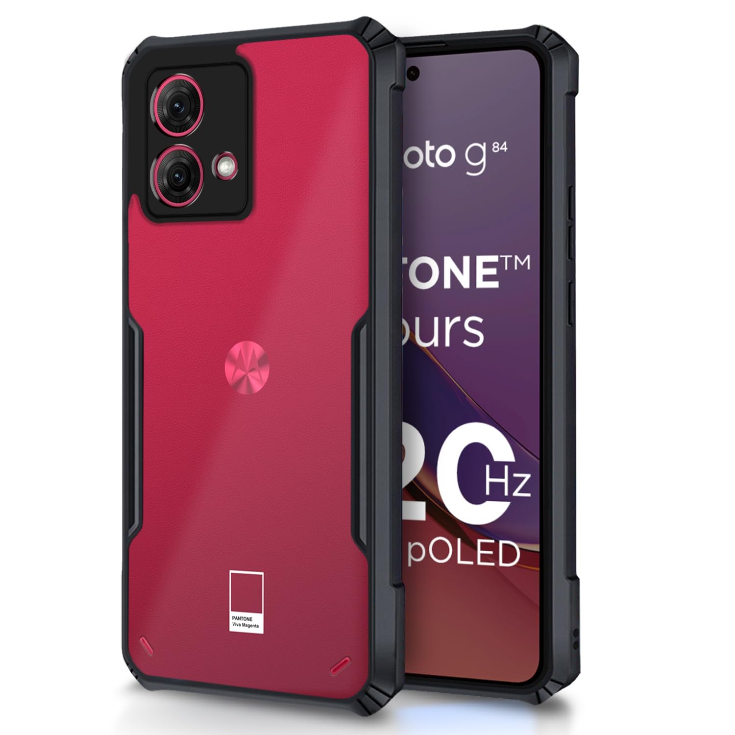 Pikkme Moto G84 5G black back cover