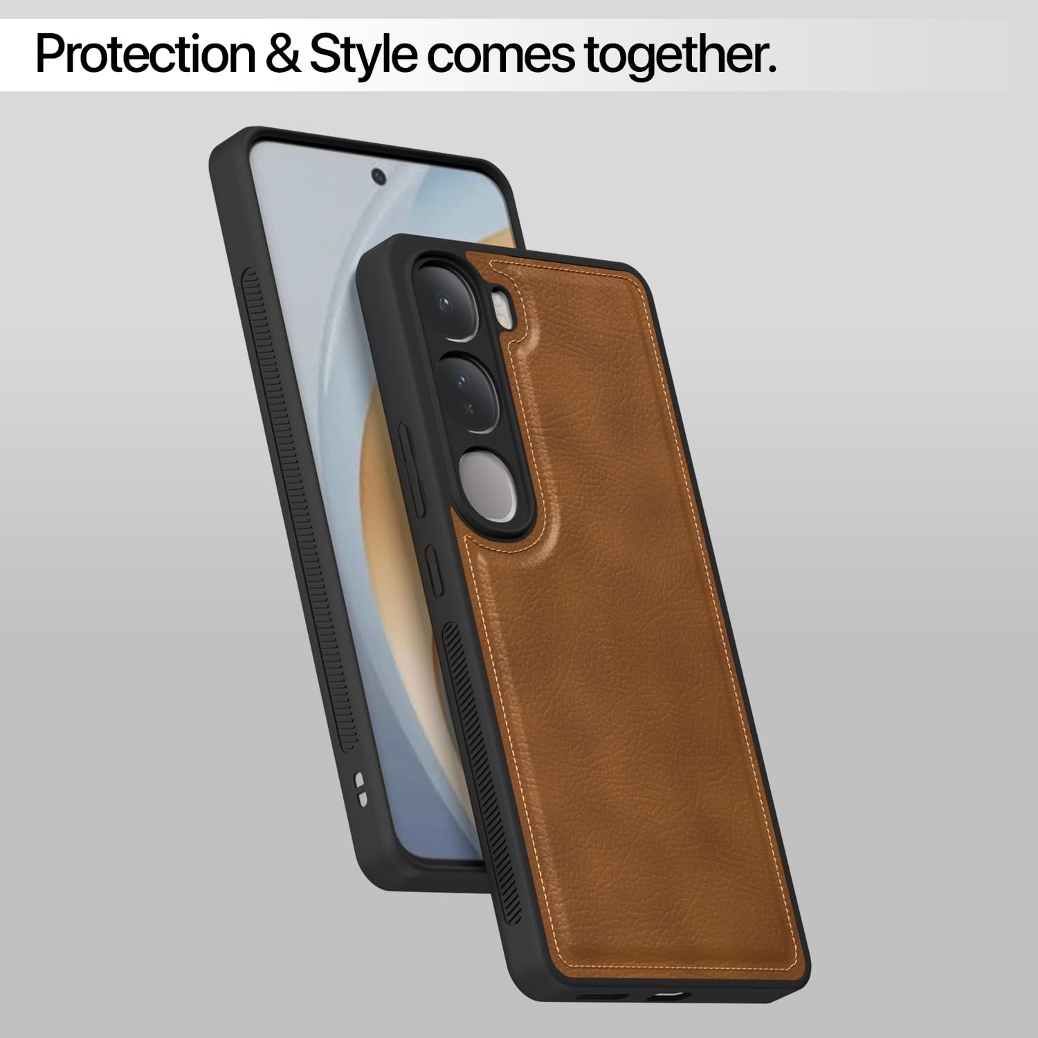 Pikkme Vivo Y300 5G / Vivo V40 Lite 5G Leather Back Case | Brown
