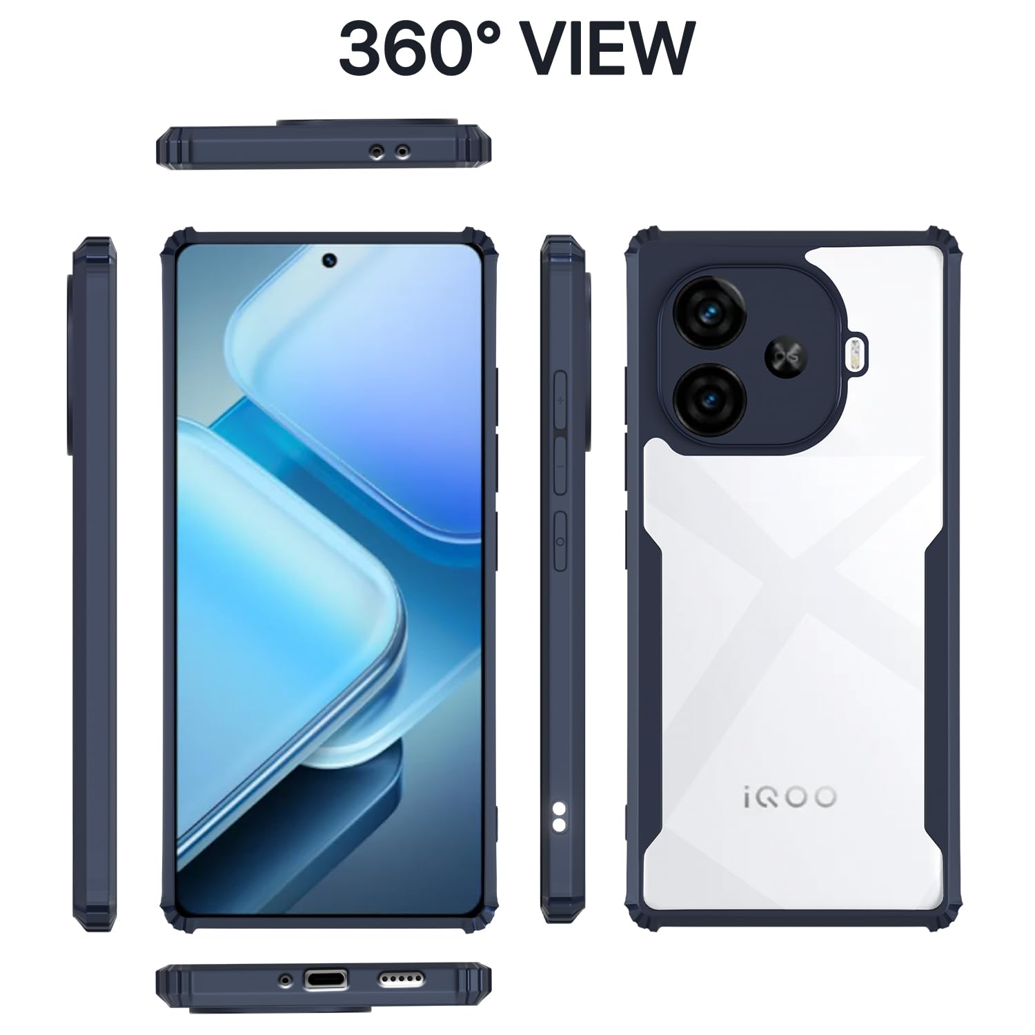 Pikkme blue Clear back cover for Vivo Y200 GT 5G – photo 2
