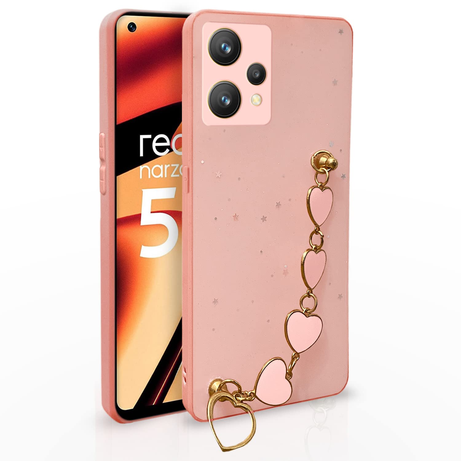 Pikkme Realme Narzo 50 Pro 5G Chain pink phone cover