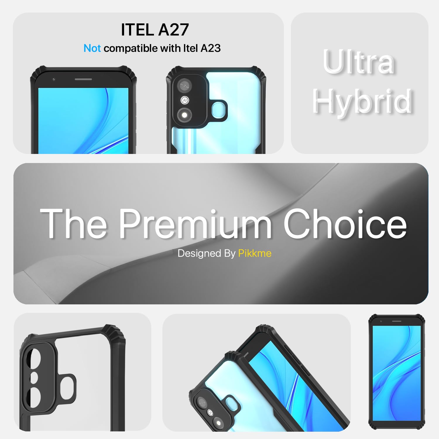 Pikkme itel A27 Eagle Back Cover (Black)