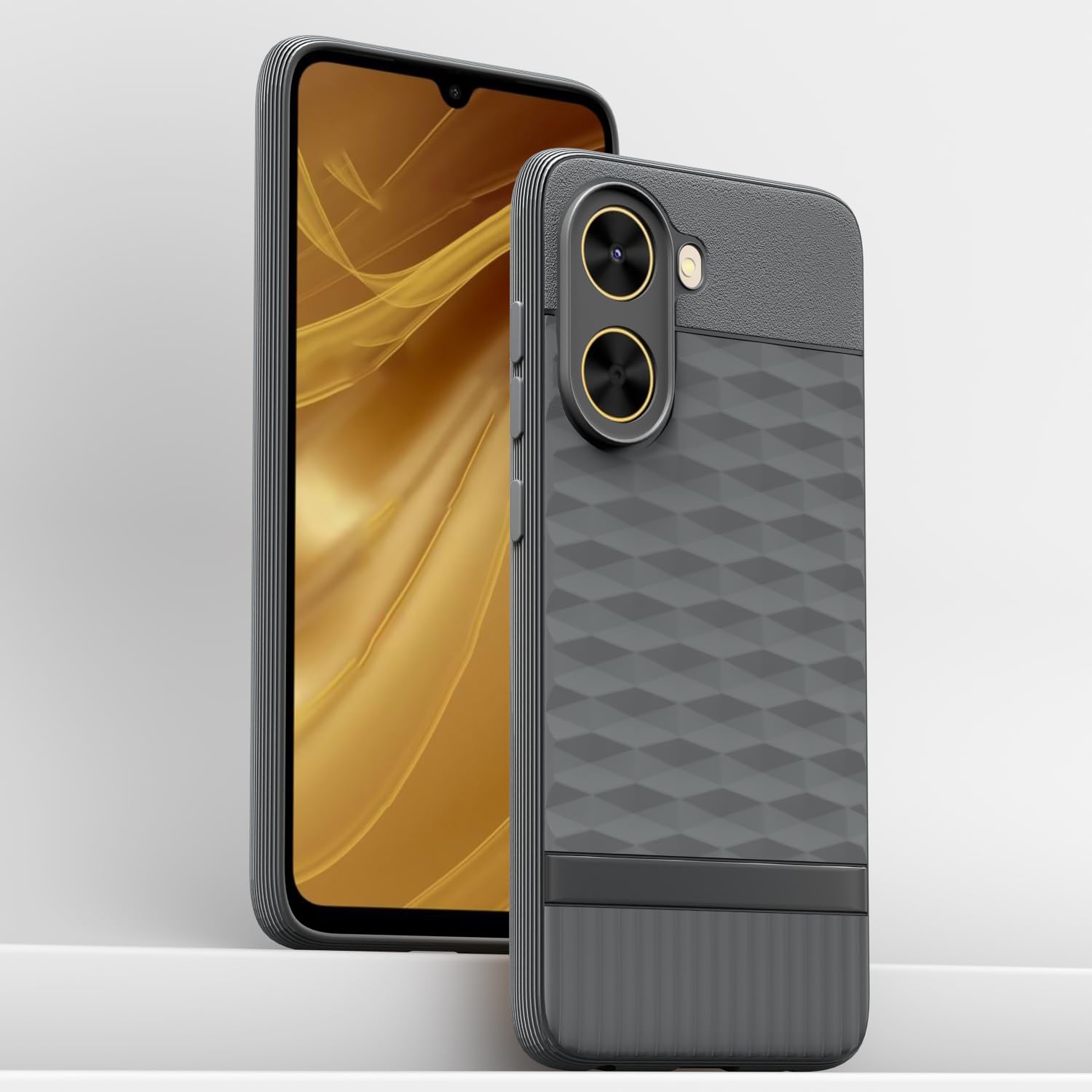 Pikkme Poco C71 / Redmi A5 Shockproof Soft Flexible Gencase Back cover (Grey)
