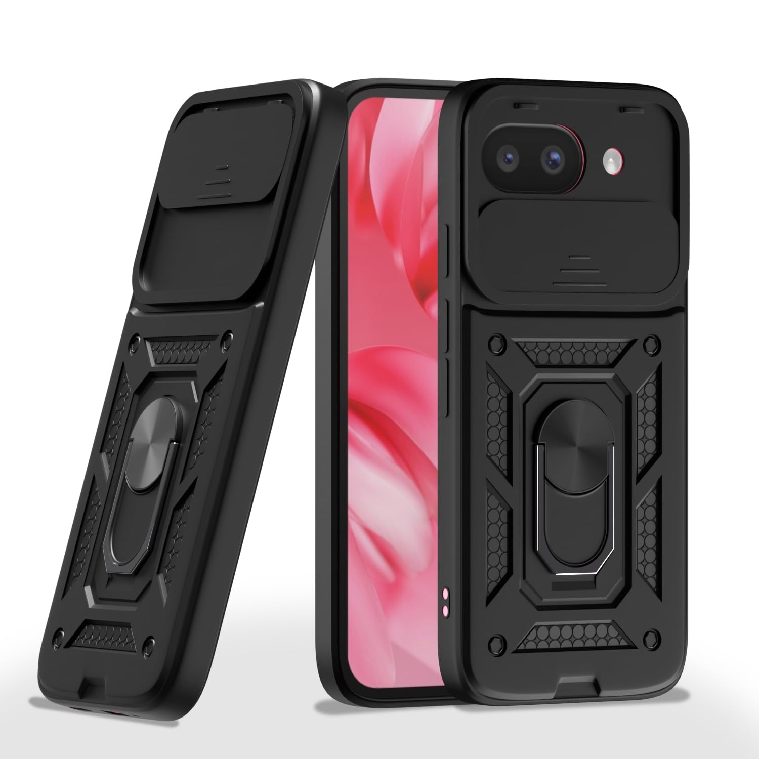Pikkme Google Pixel 9A D10 Tough Armor Back Cover - Black