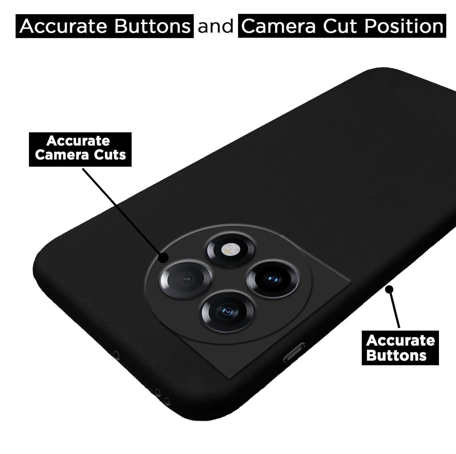 Black Matte mobile back cover for OnePlus 11R 5G – Pikkme – photo 3