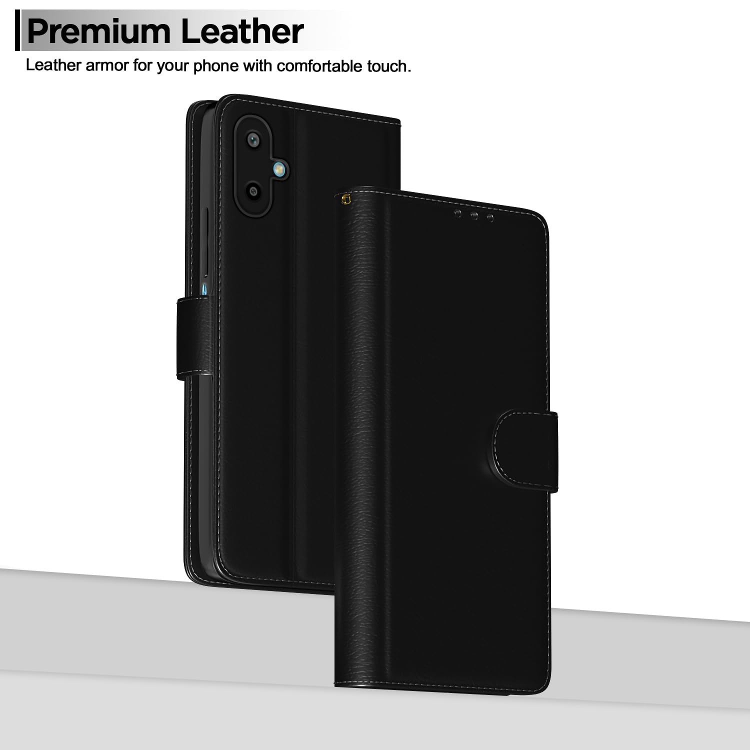 Pikkme Samsung Galaxy F06 5G / M06 5G Vintage Flip Cover (Black)
