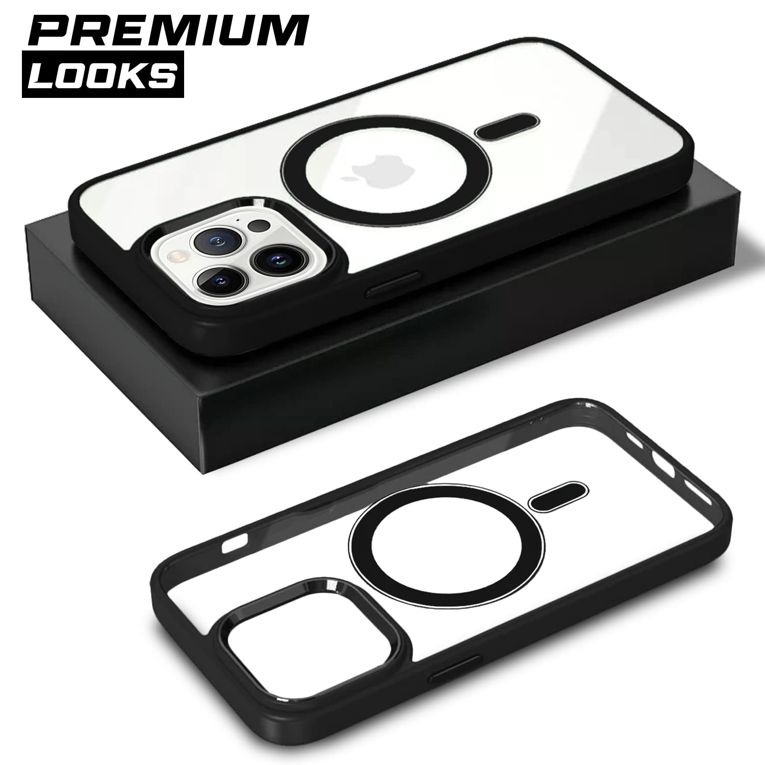 Pikkme iPhone 12 Pro Magsafe Back Cover (Black)