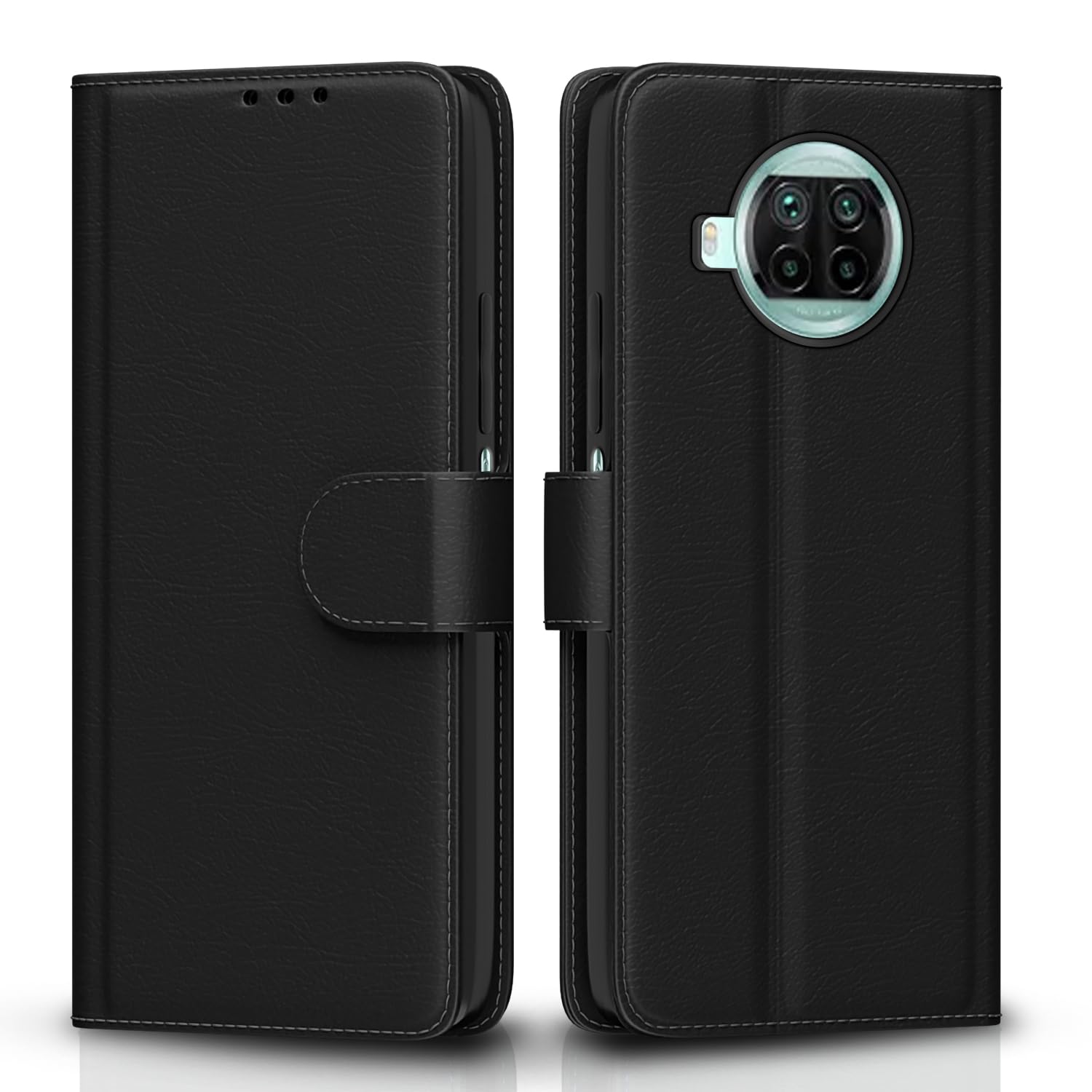 Mi 10i Wallet flip case in black by Pikkme