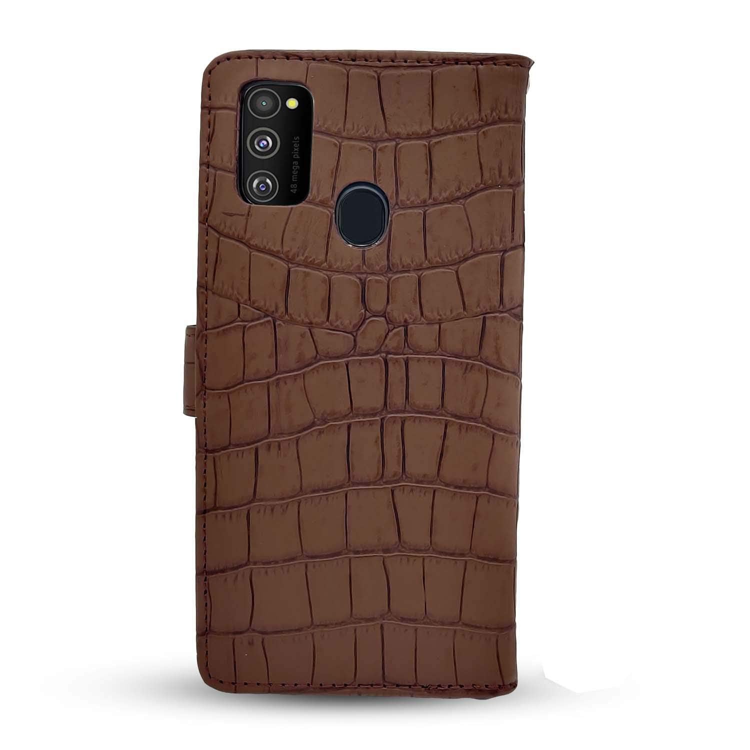 Samsung M30s wallet flip cover in brown by Pikkme – photo 3