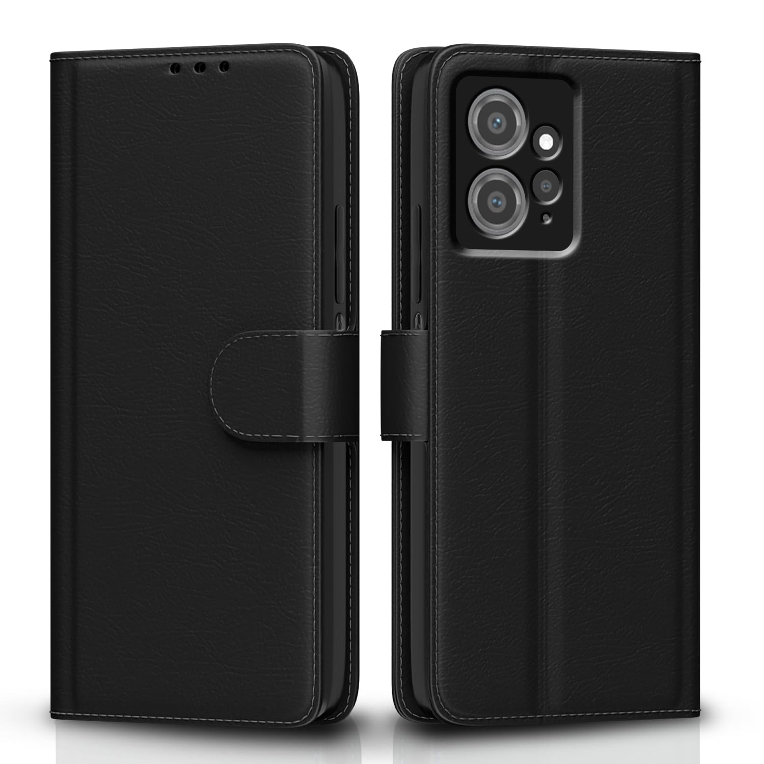Redmi Note 12 4G wallet flip cover in black by Pikkme