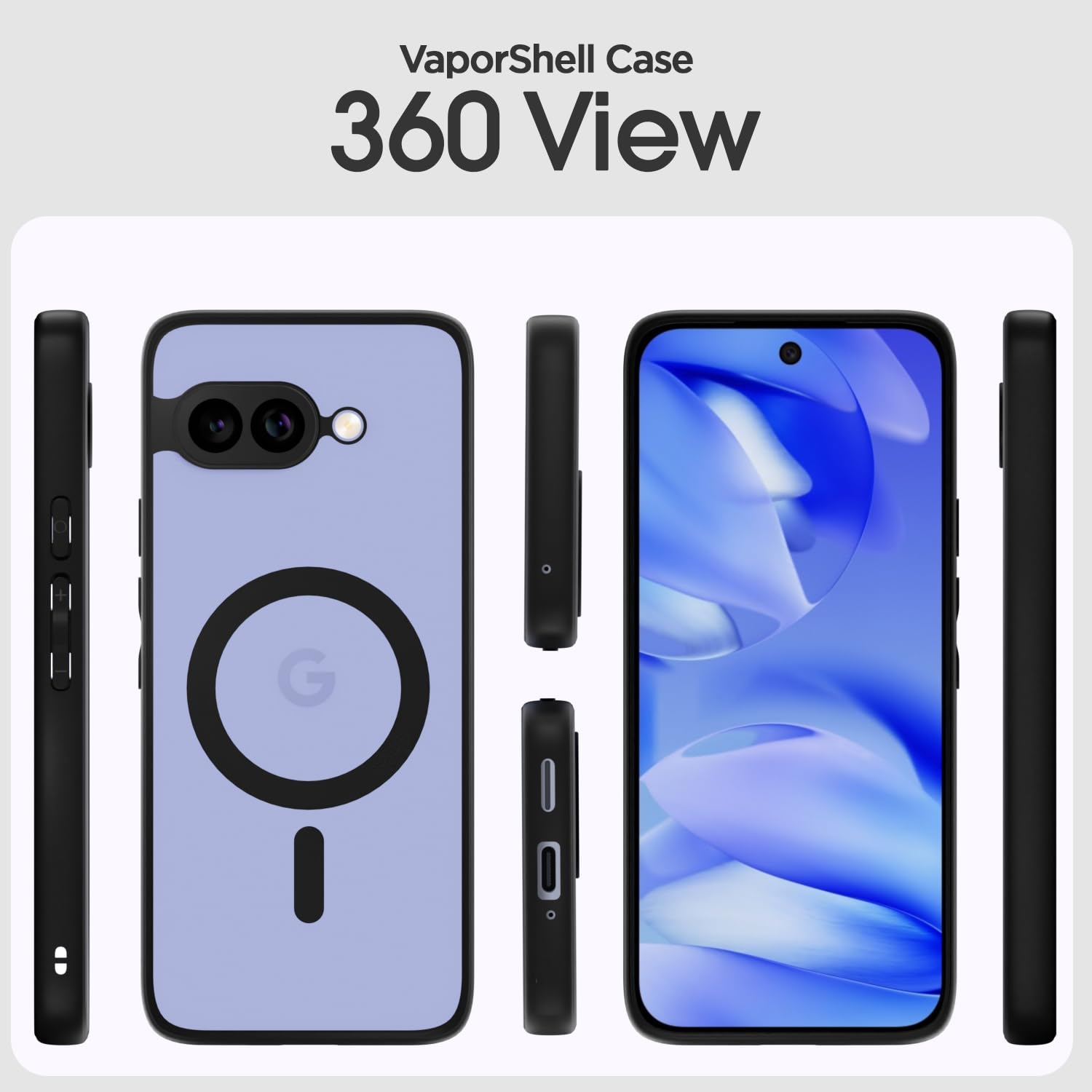 Pikkme black smoke mag-safe mobile cover for Google Pixel 9A 5G – photo 2
