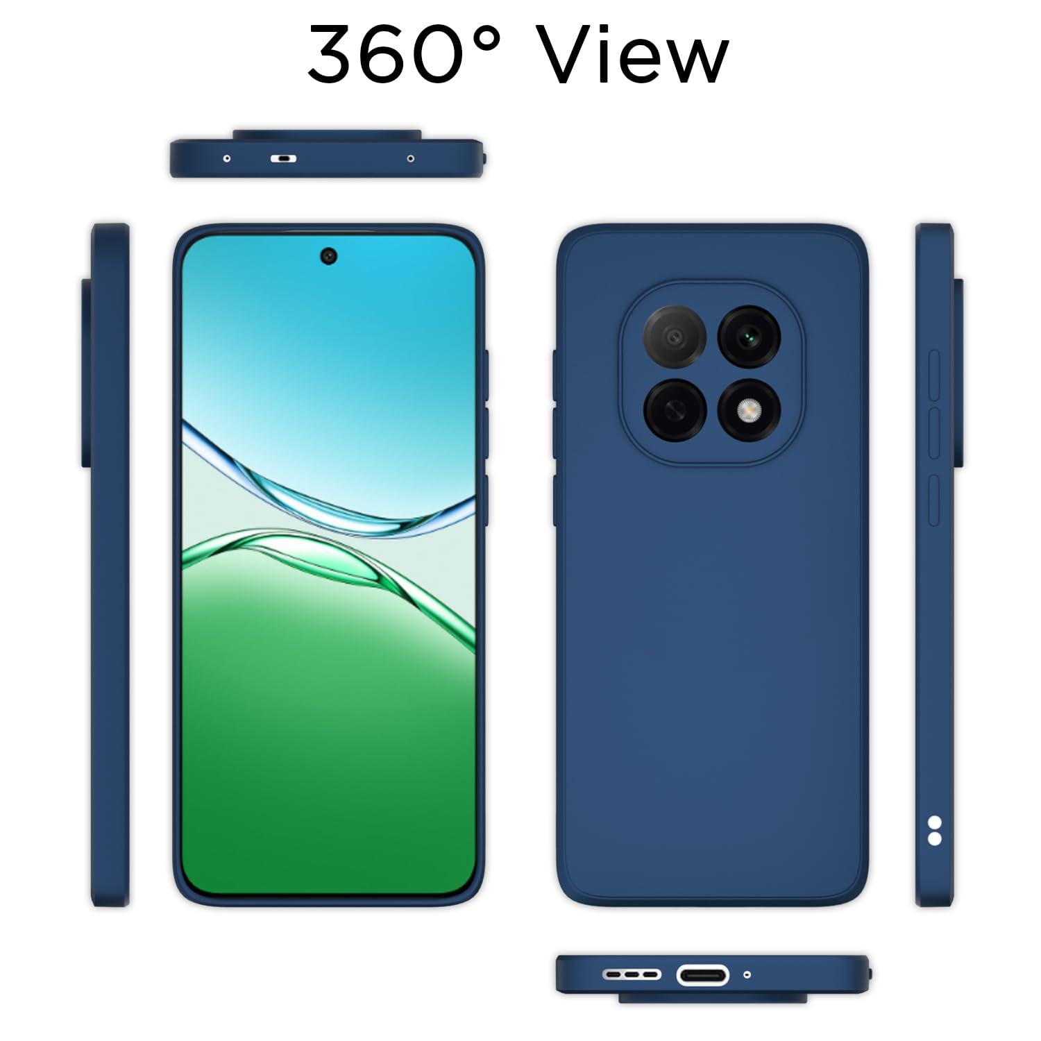Pikkme Oppo F29 Pro 5G Soft Matte Silicone Shockproof Case (Blue)