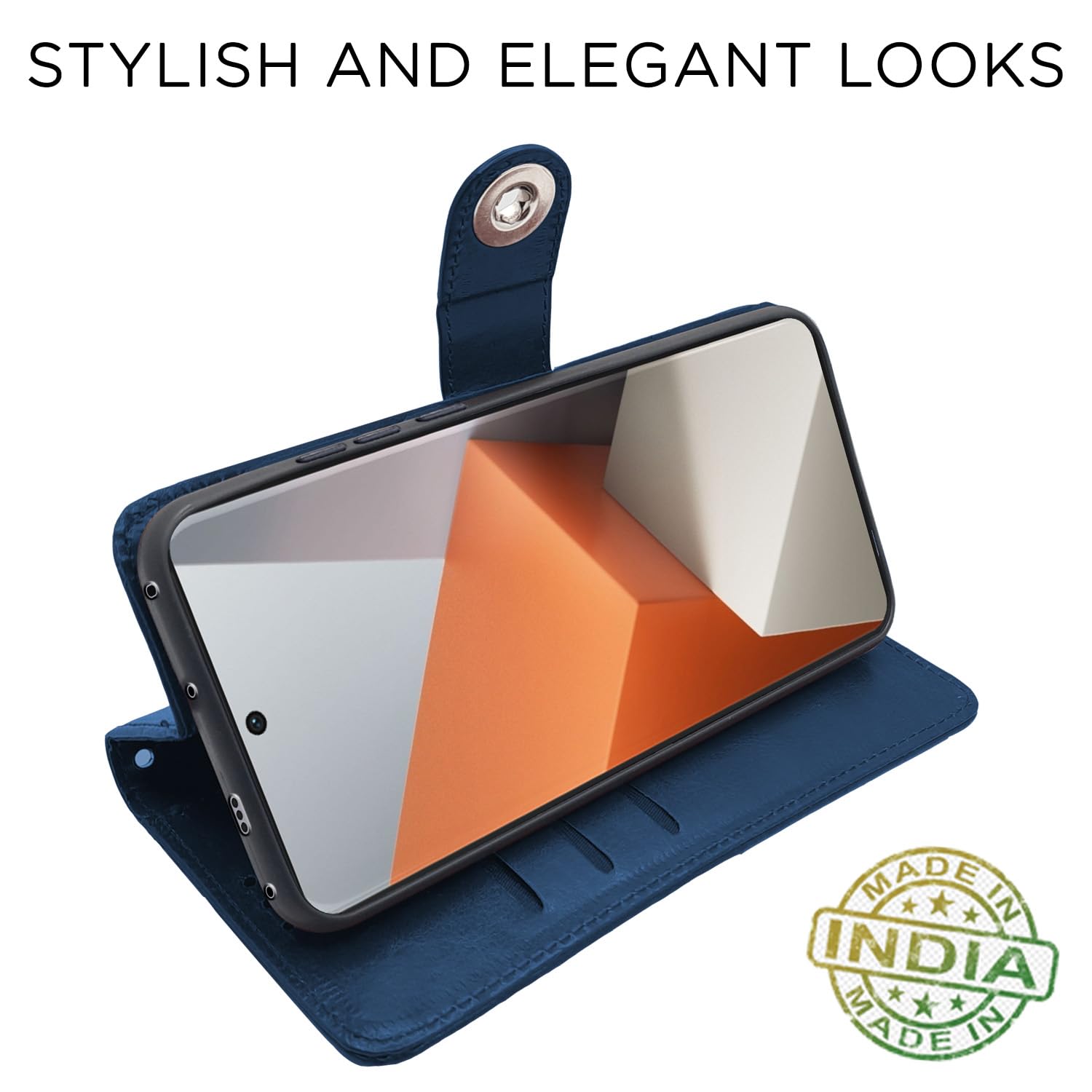 Pikkme Redmi Note 13 Pro Plus 5G blue mobile flip cover – photo 5