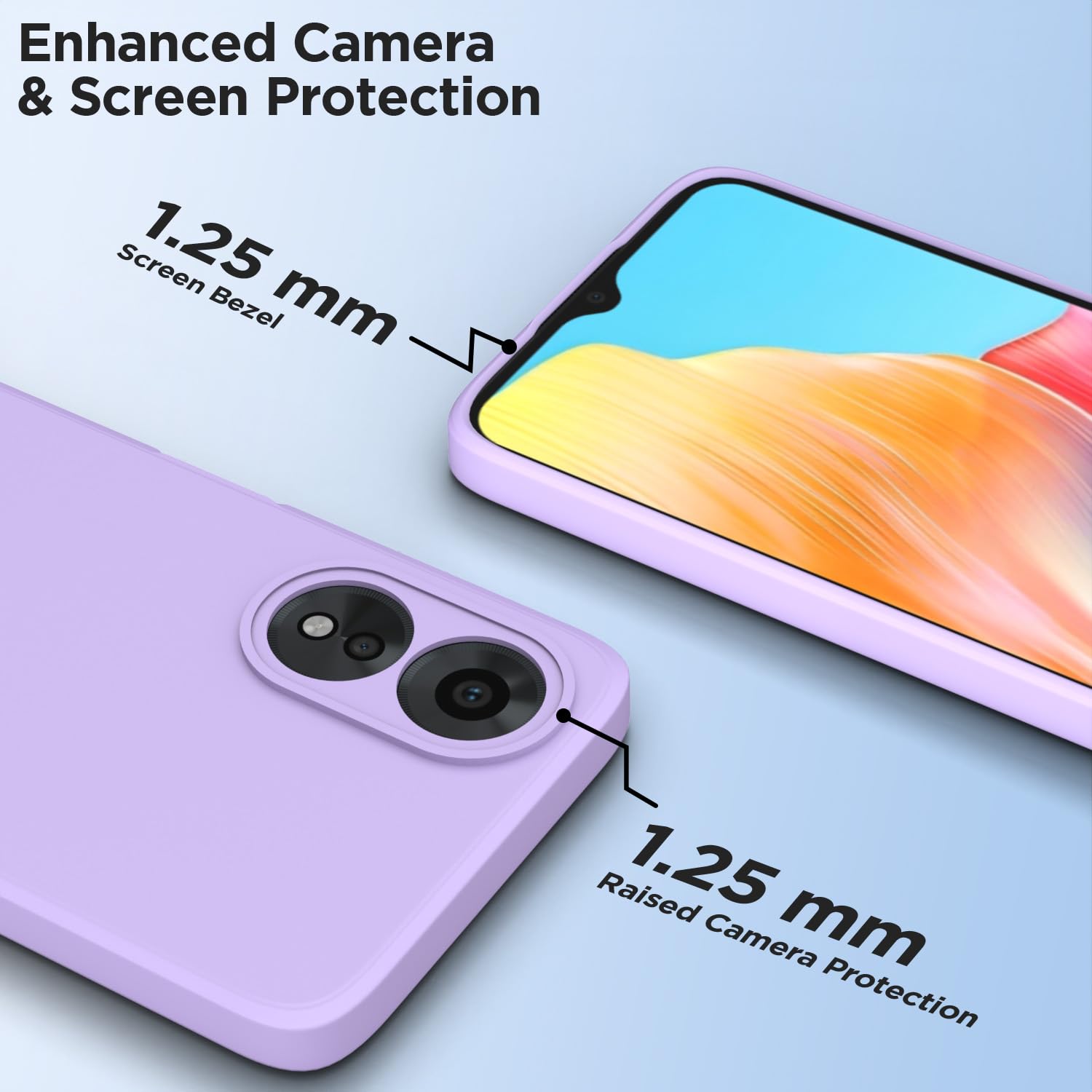 Pikkme Oppo A38 4G / Oppo A18 4G Liquid Silicone Back Cover | Purple