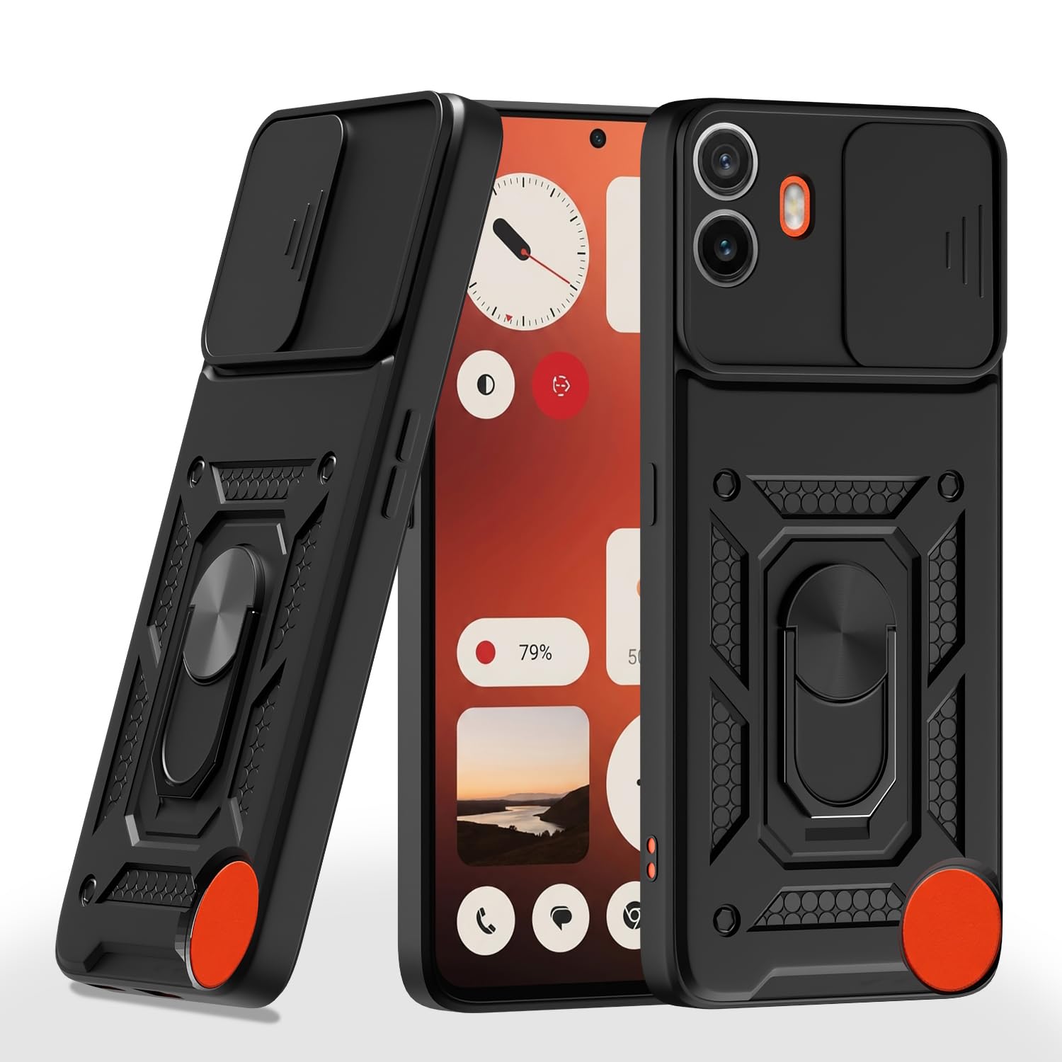 Pikkme black D10 Camera Shield phone cover for CMF Phone 1