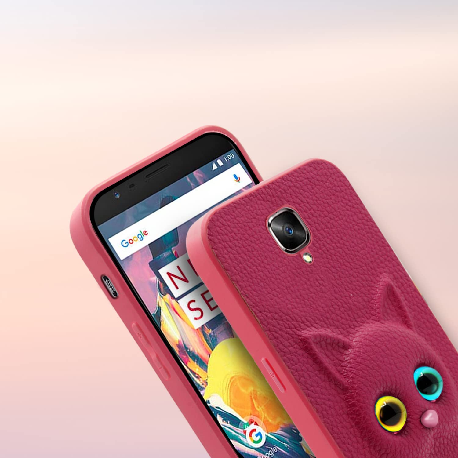 OnePlus 3/3T Cat mobile cover in pink by Pikkme – photo 7