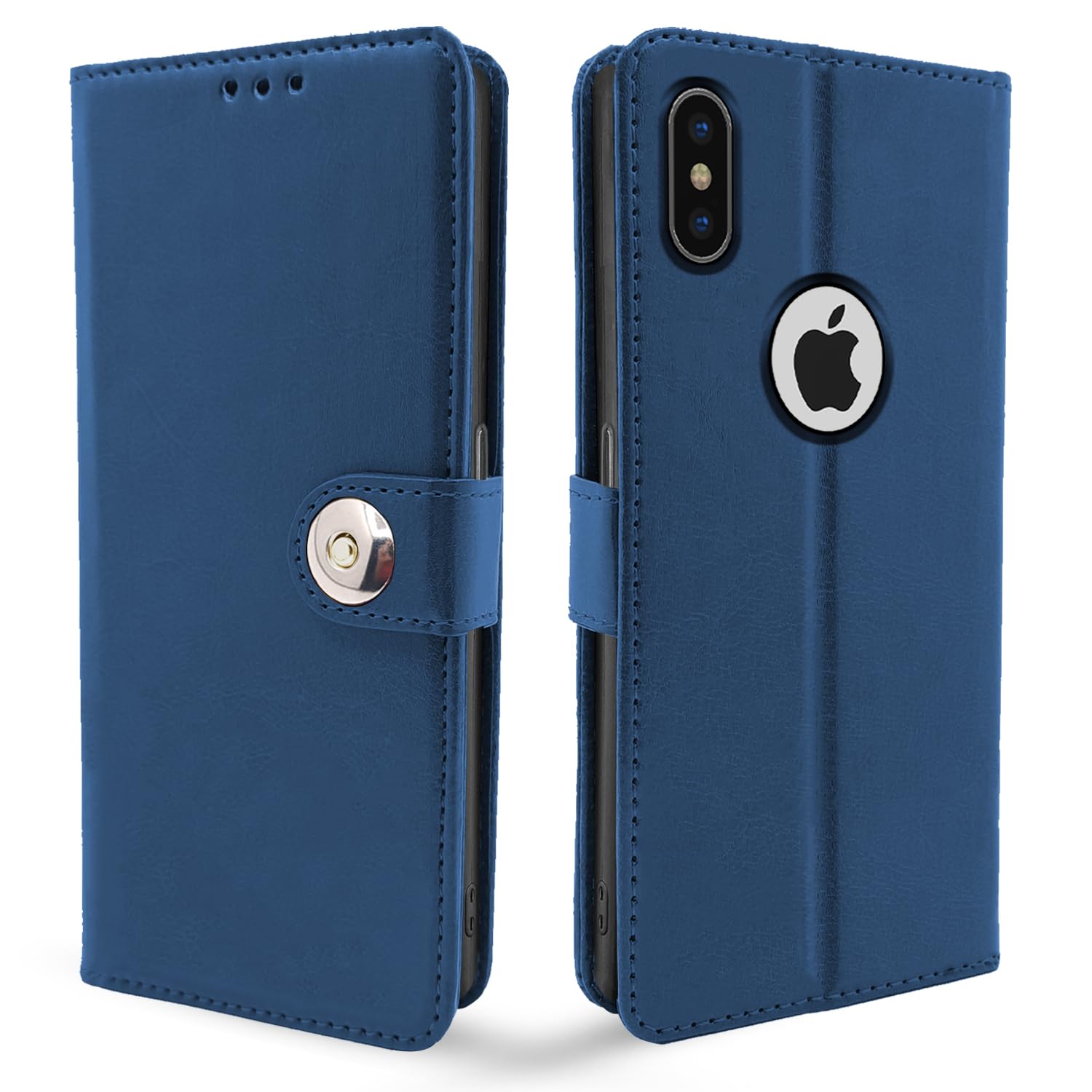 iPhone X/XS flip case in blue by Pikkme
