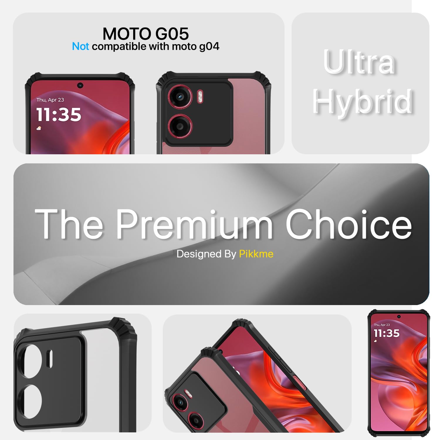 Moto G05 back cover in black by Pikkme – photo 2