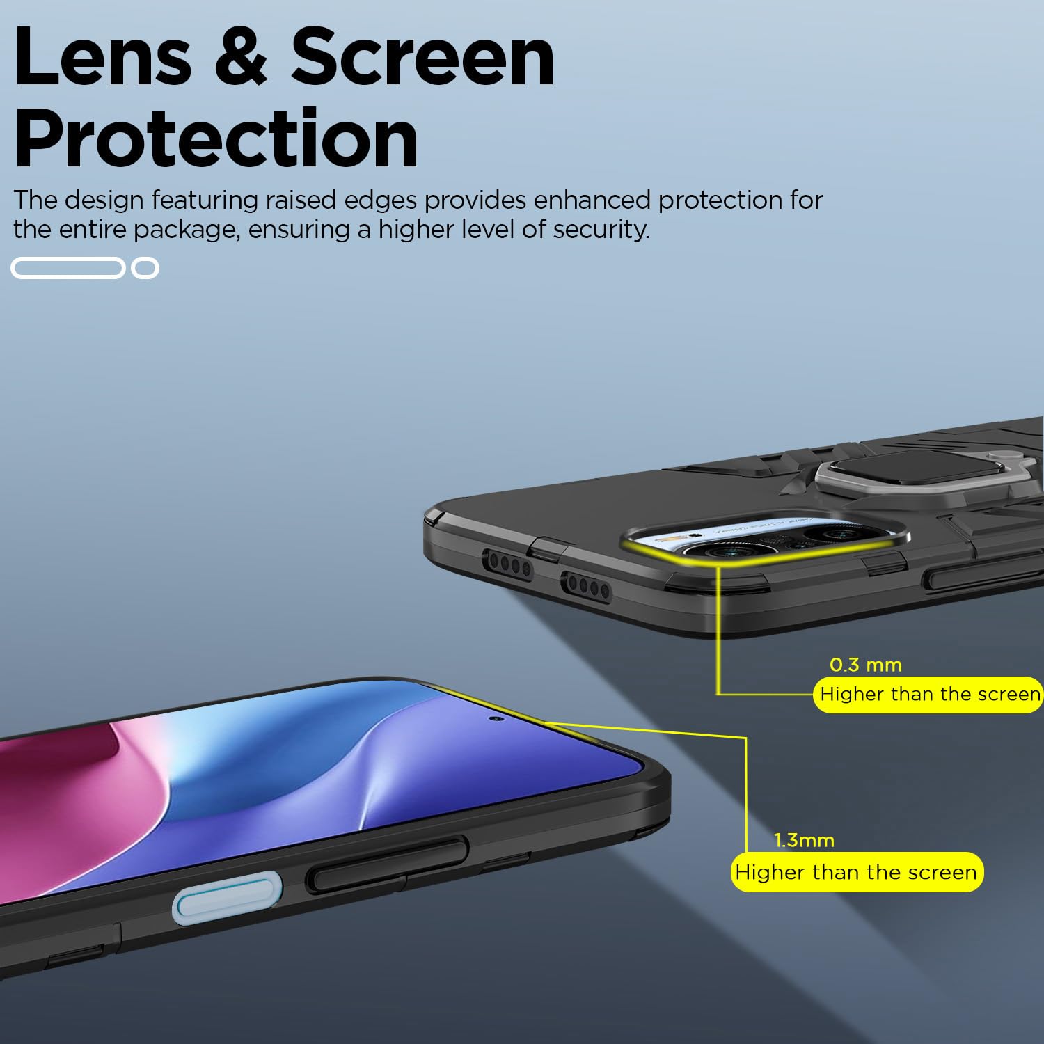 Pikkme Redmi k40/K40 Pro D5 Tough Armor black mobile back cover – photo 4