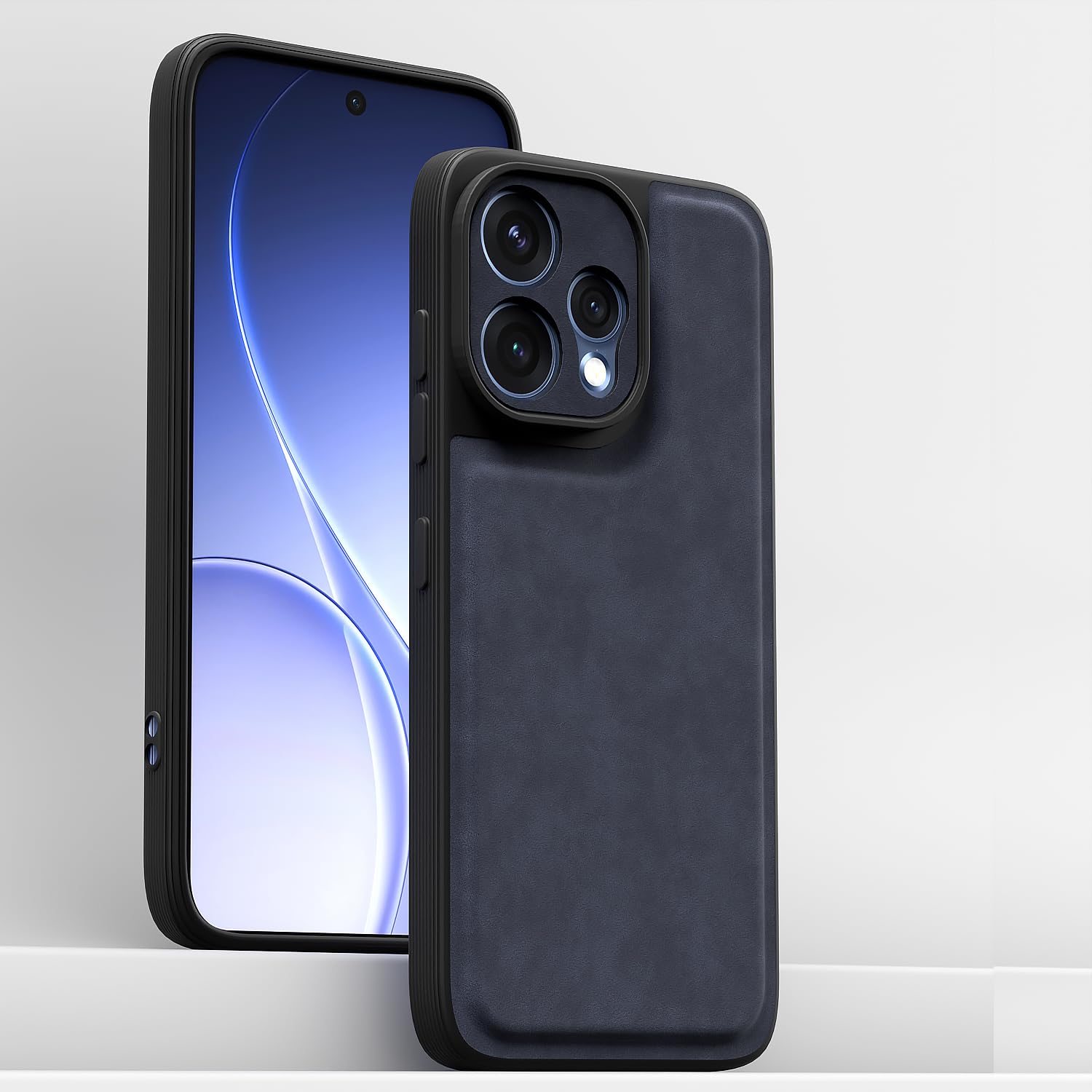 Oppo Reno 15 5G Leather mobile cover in blue by Pikkme – photo 2