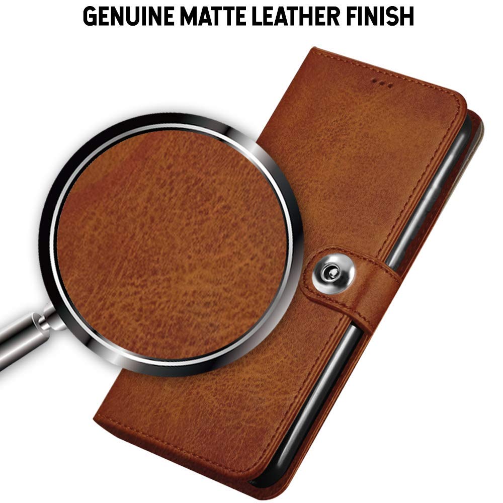 Pikkme Samsung A50/A50s/A30s Button brown wallet flip cover – photo 2