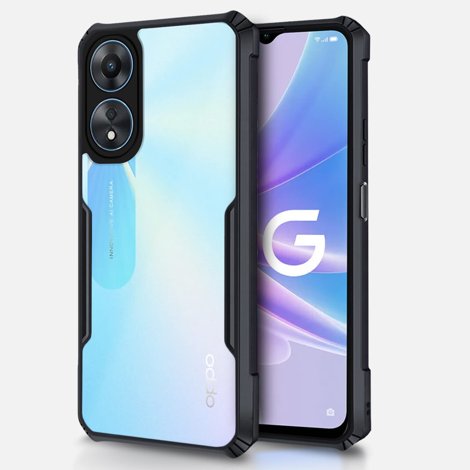 Oppo A78 5G back cover in plastic, black by Pikkme