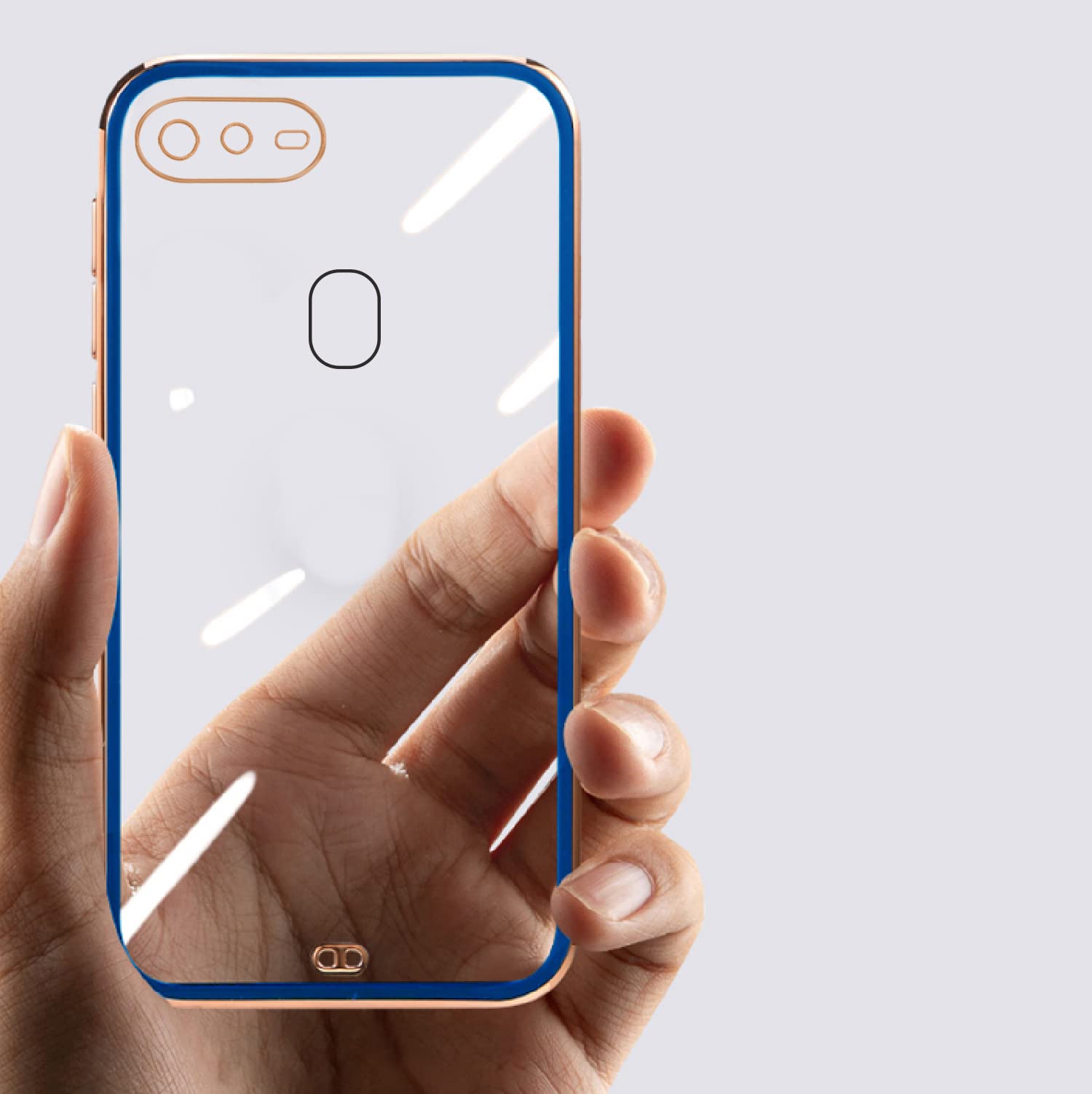 Oppo F9 Pro mobile back cover in blue by Pikkme – photo 5