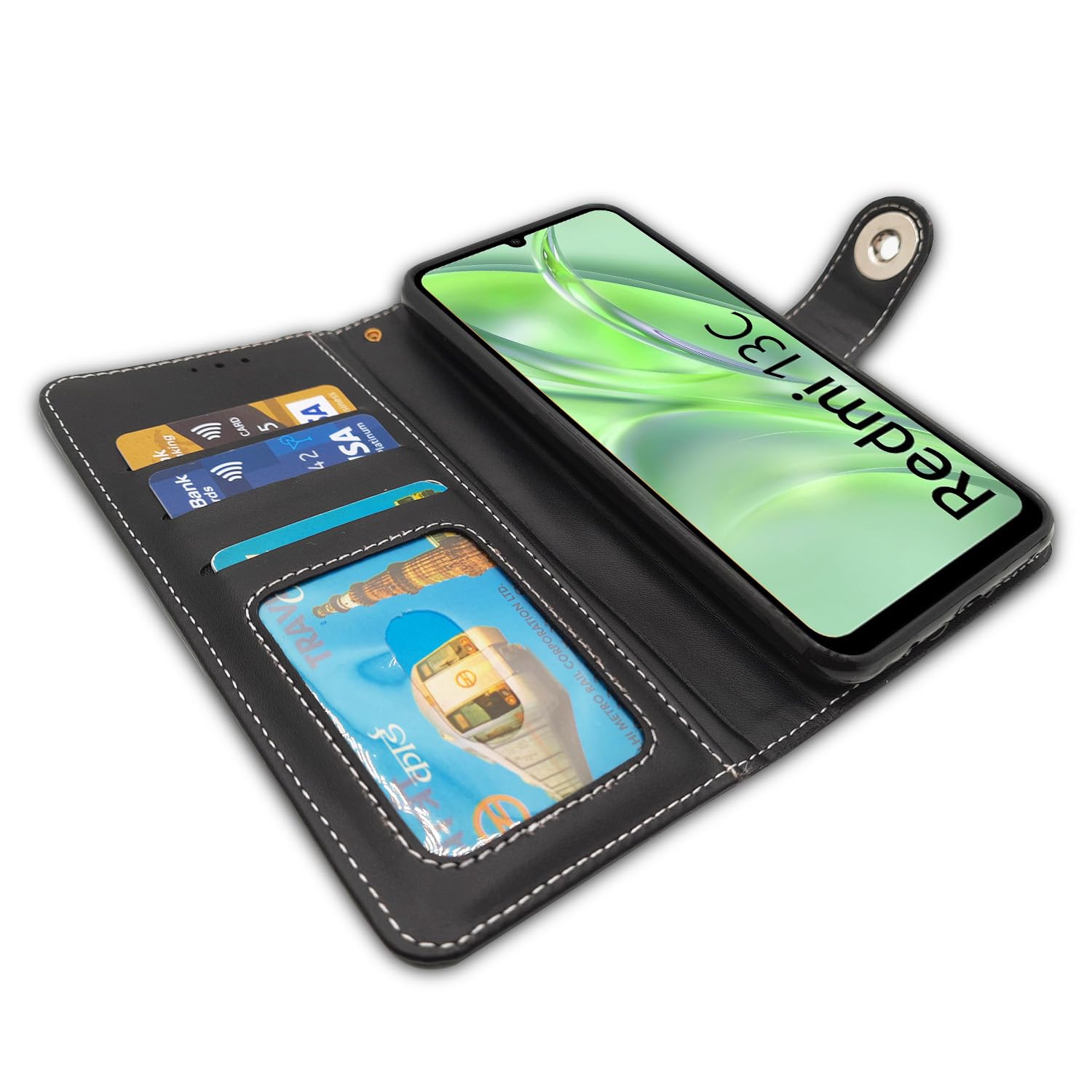 Pikkme grey Magnetic flip cover for Redmi 13C 4G/Poco C65 – photo 4