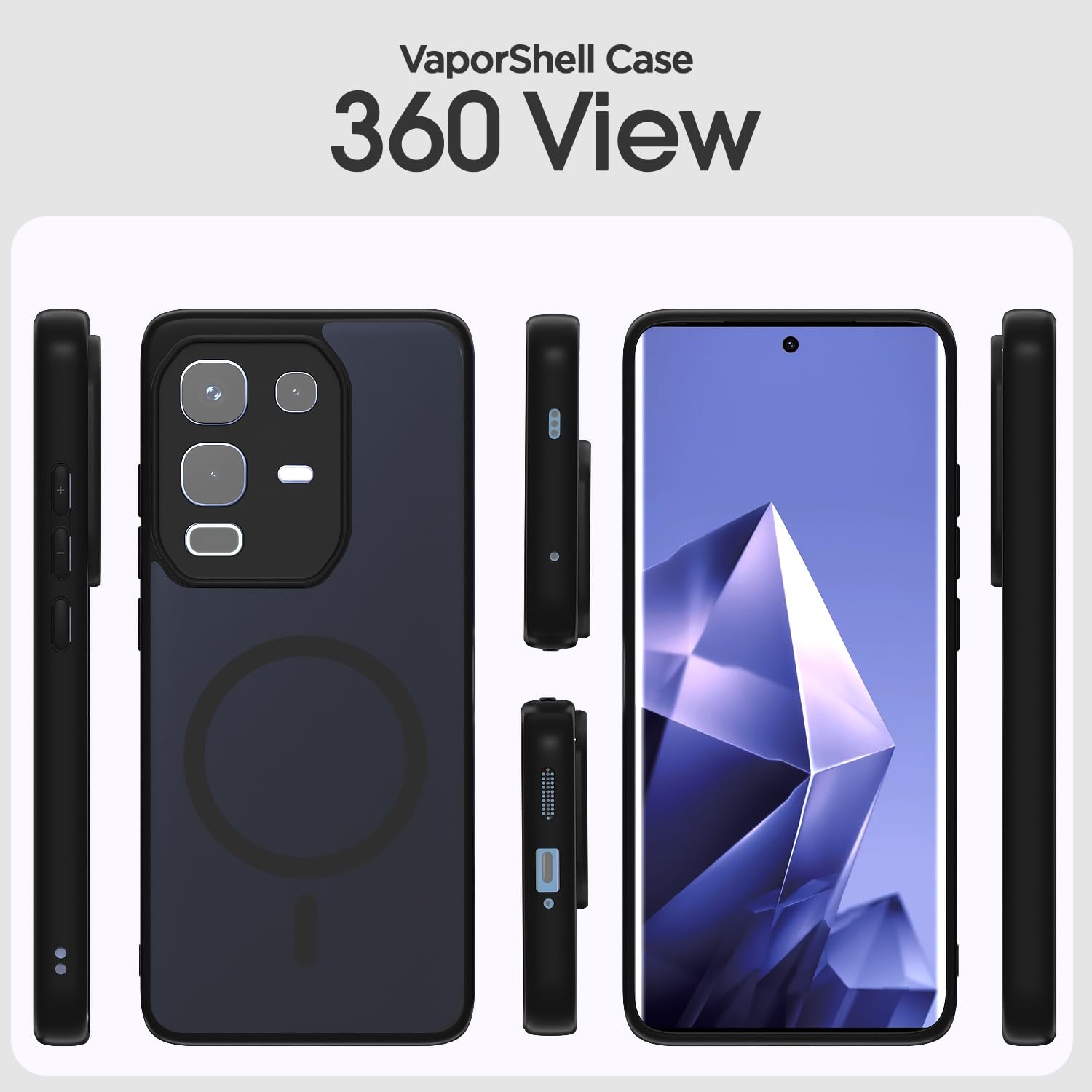 Pikkme Infinix Note 50s 5G black smoke mag-safe mobile cover – photo 2