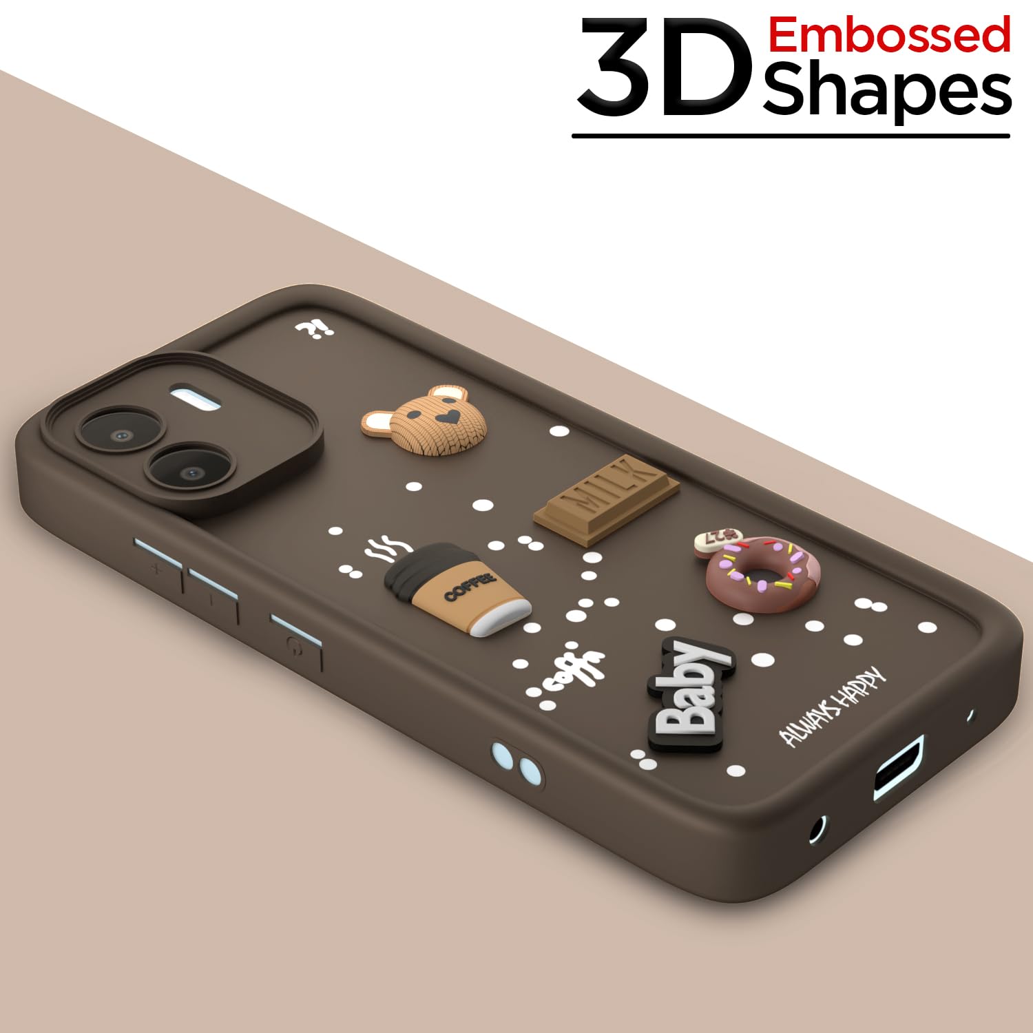 Brown phone cover for Redmi A1/A2 – Pikkme – photo 3