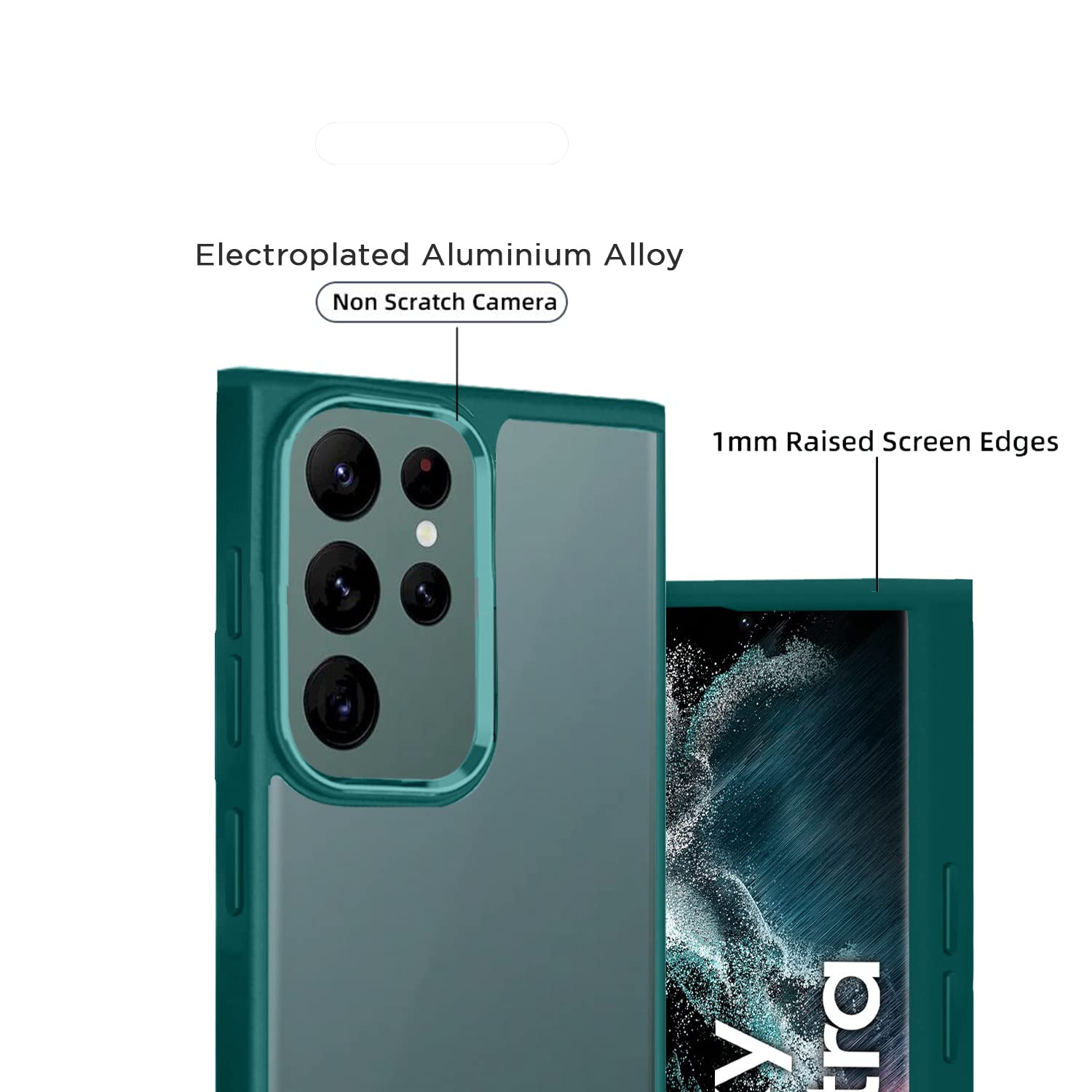 Pikkme dark green Chrome back cover for Samsung S22 Ultra – photo 2