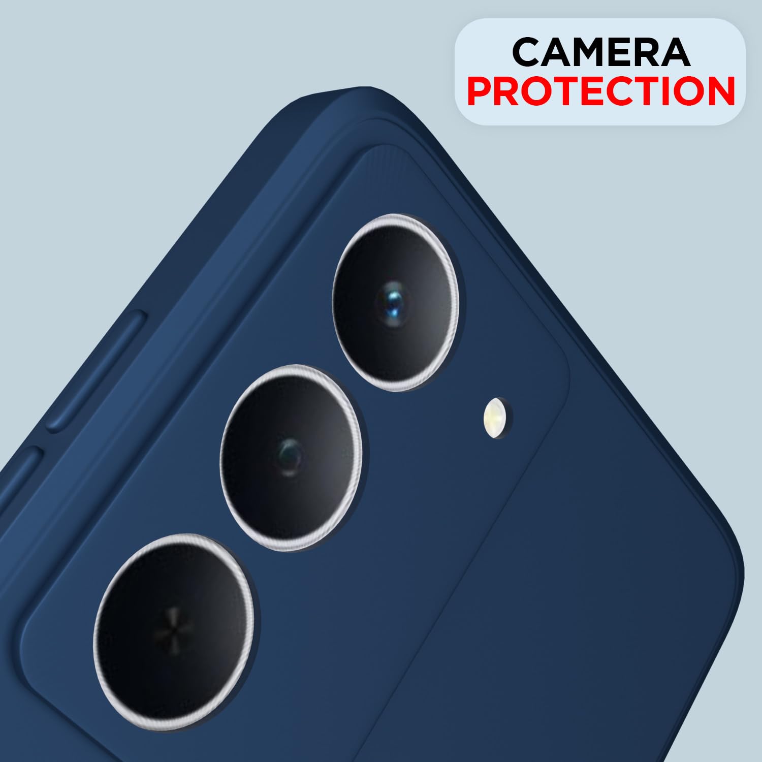 Pikkme Realme P3x 5G Soft Matte Silicone Shockproof Case (Blue)