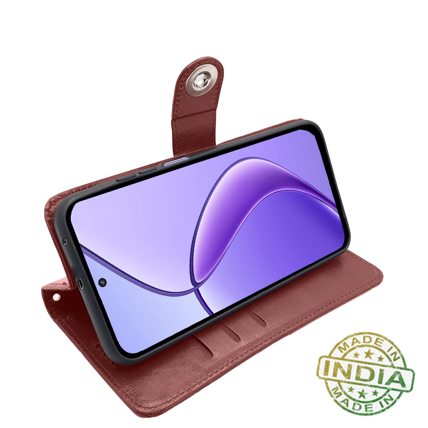 Brown flip case for Realme Narzo 70x 5G/N65/13/12/12X 5G/C65 – Pikkme – photo 5