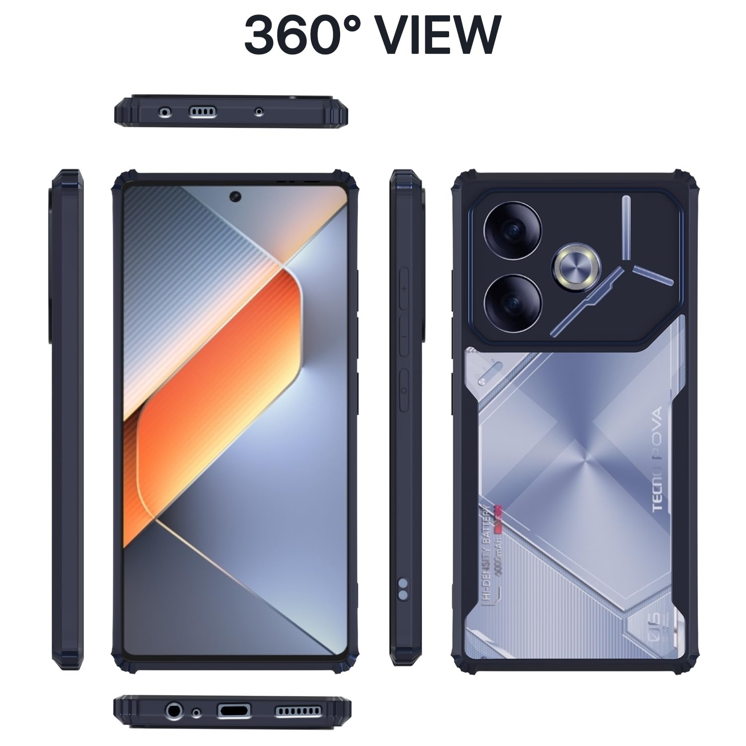 Blue mobile back cover for Tecno Pova 6 – Pikkme – photo 2