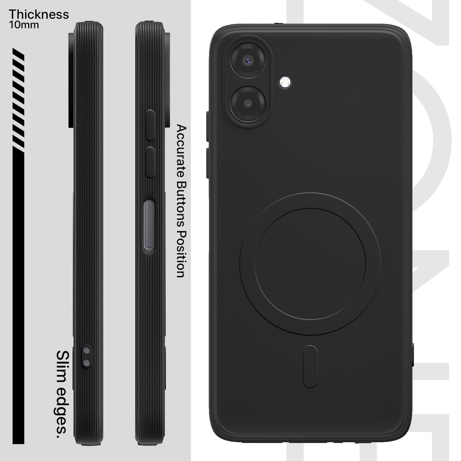 Pikkme Samsung F70e 5G/M07/F07/A07/A07 5G MagSafe black back cover – photo 3