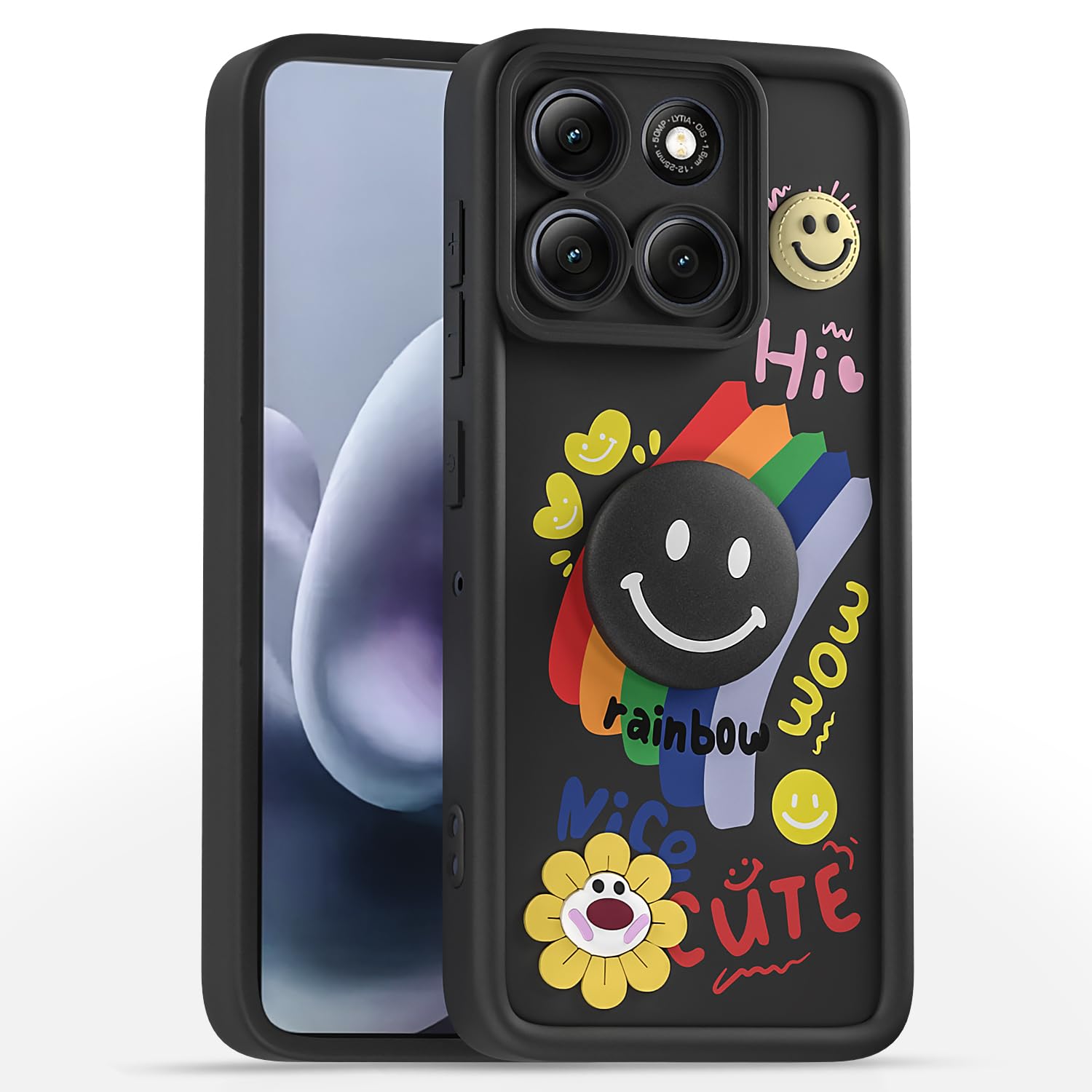 Pikkme black mobile cover for Moto G86 Power 5G