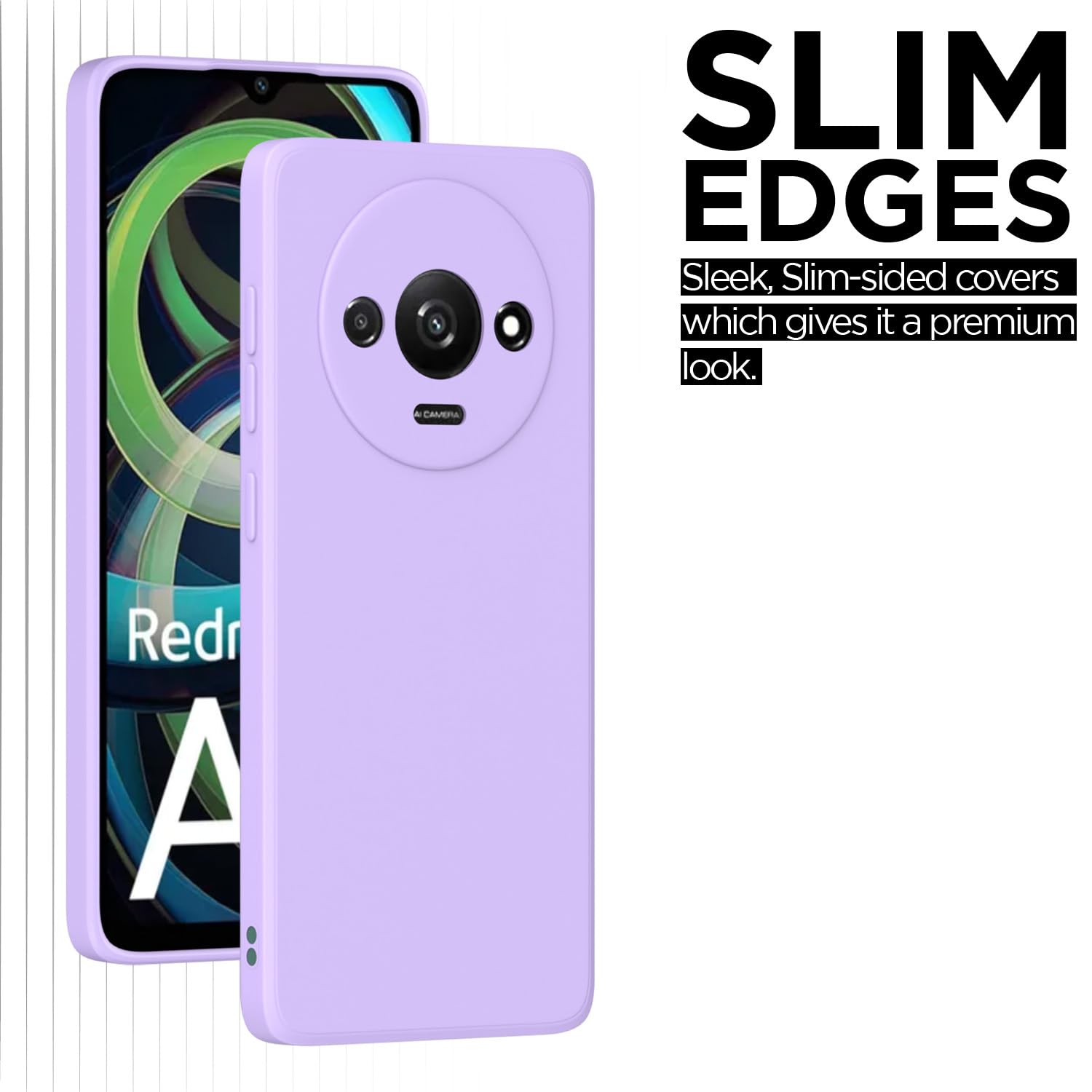 Pikkme Redmi A3 (2024) / Redmi A3x / Poco C61 Liquid Silicone Back Cover | Purple