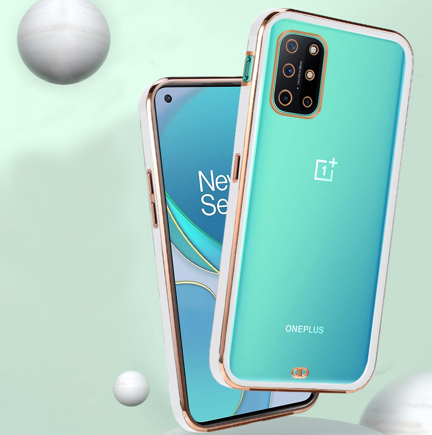 Pikkme white Chrome mobile cover for OnePlus 8T – photo 4