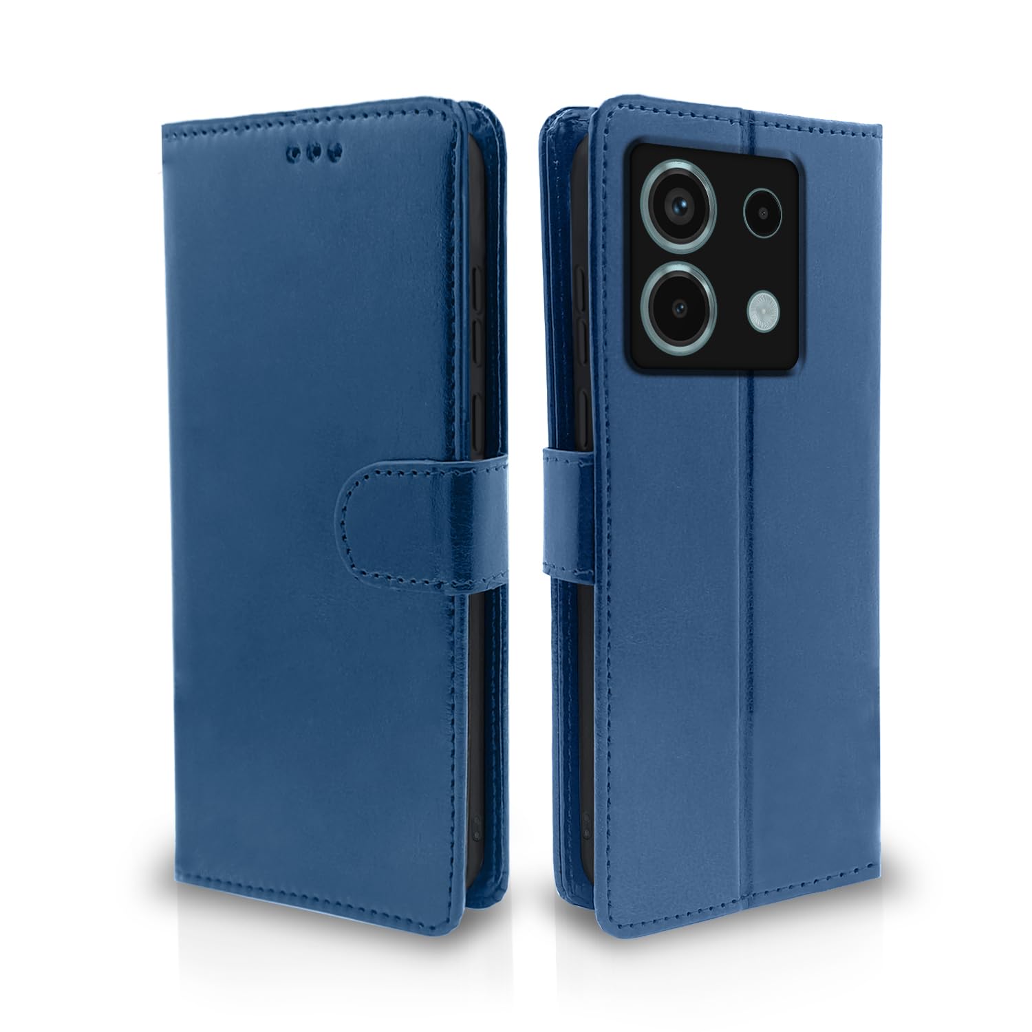 Redmi Note 13 Pro 5G wallet flip cover in blue by Pikkme