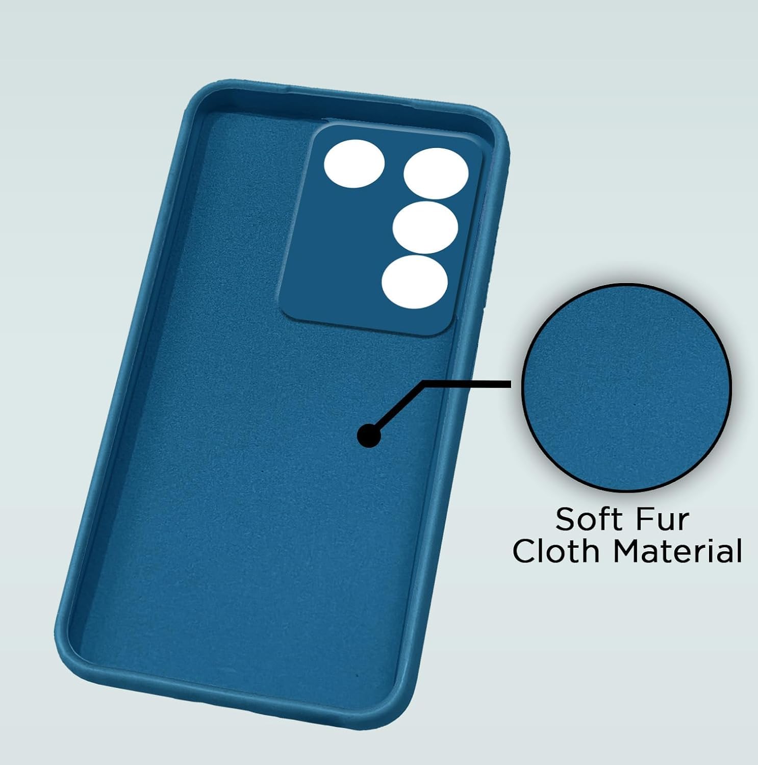 Vivo V27/V27 Pro 5G Liquid Silicone phone cover in blue by Pikkme – photo 4