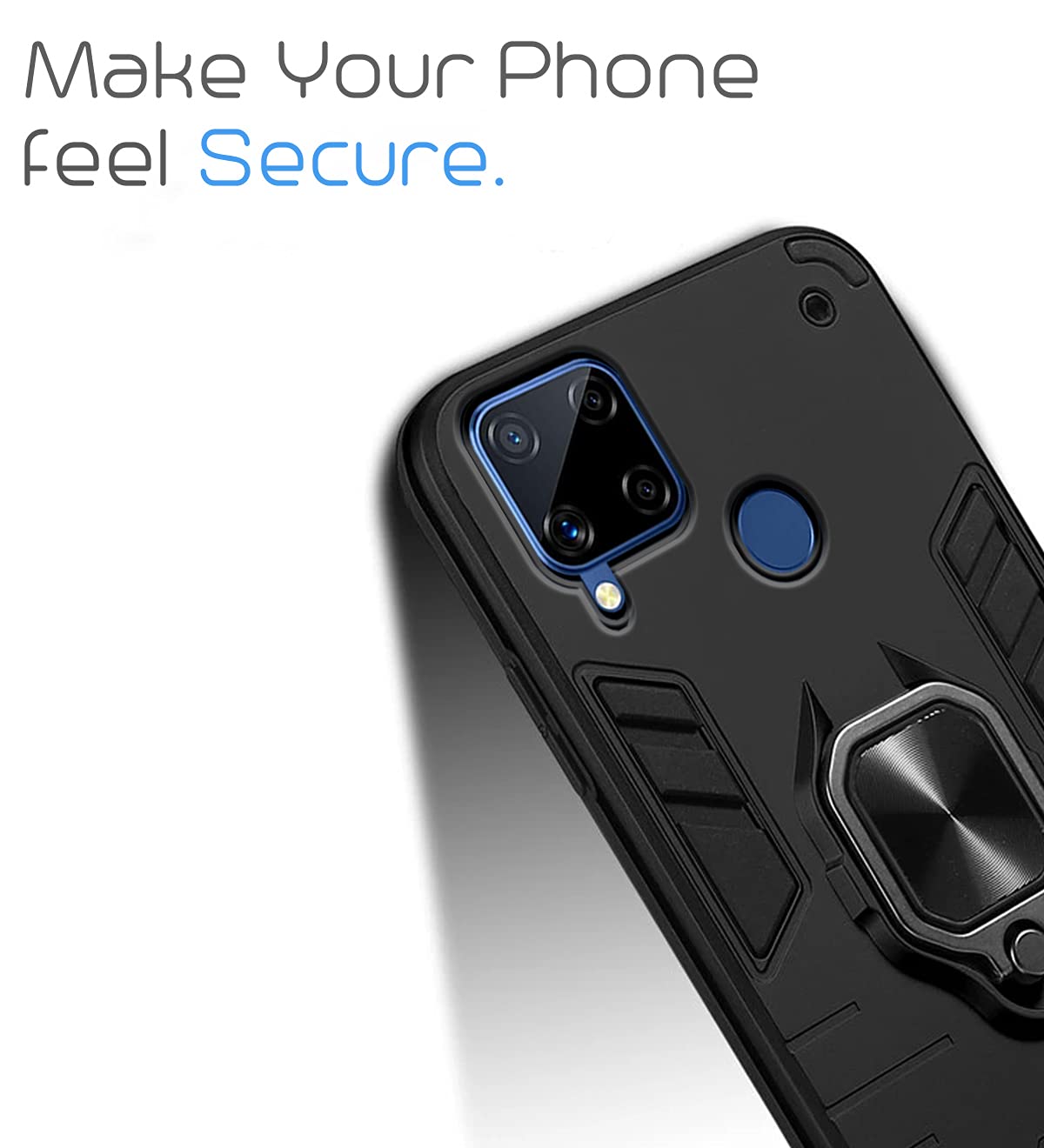 Black D5 Tough Armor mobile cover for Realme C15 – Pikkme – photo 6