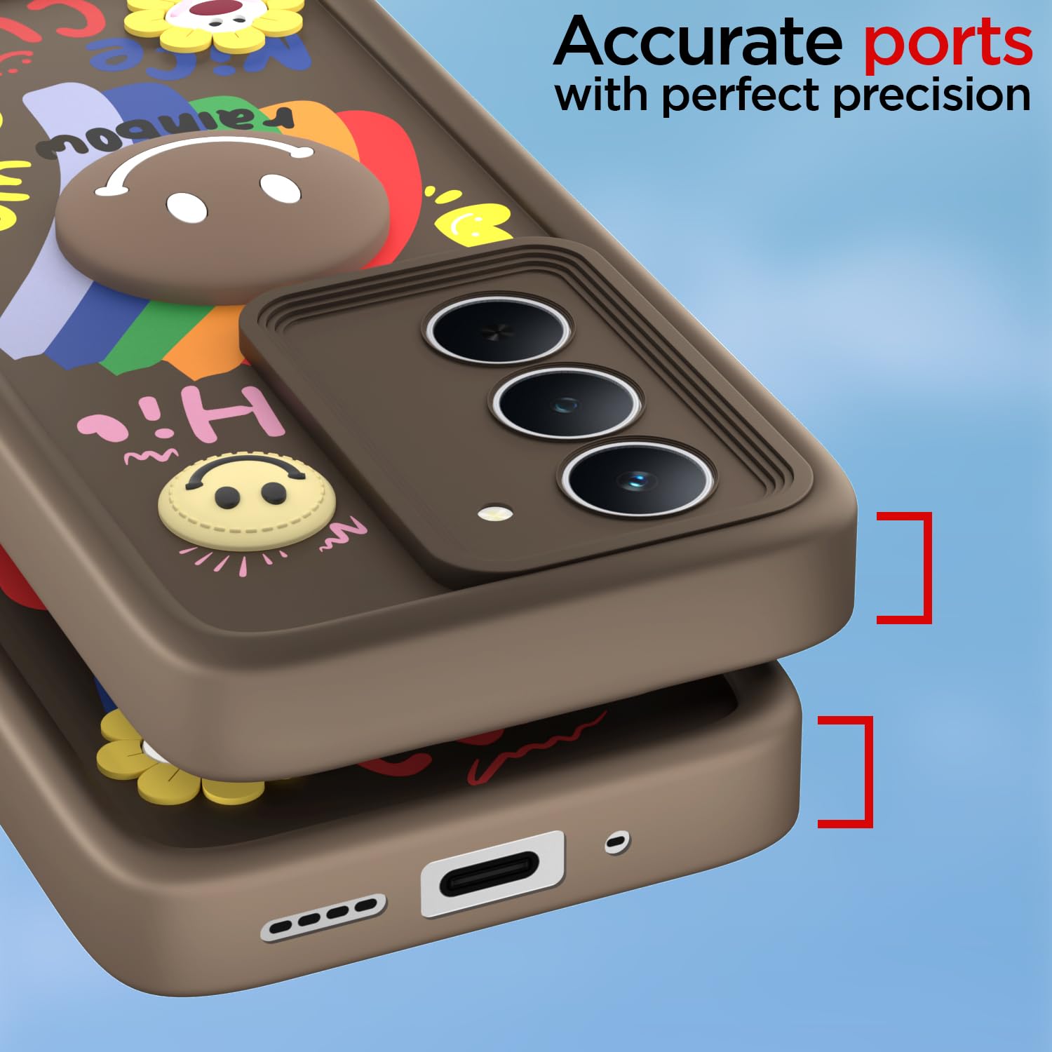 Realme Narzo 80x/P3x/14X 5G Soft Silicone mobile back cover in brown by Pikkme – photo 4