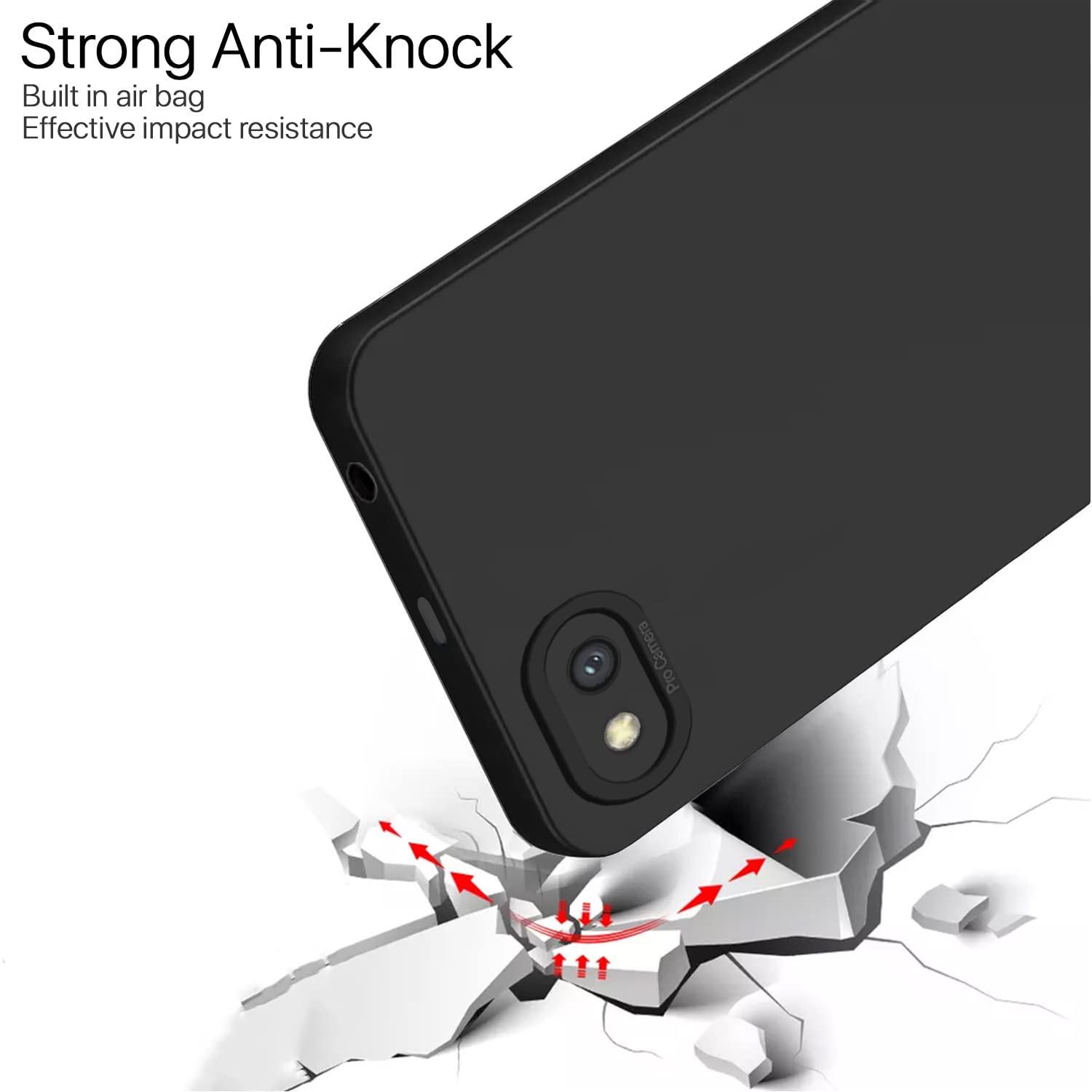 Pikkme Mi Redmi 5ALiquid Siliconee Back Cover | Black