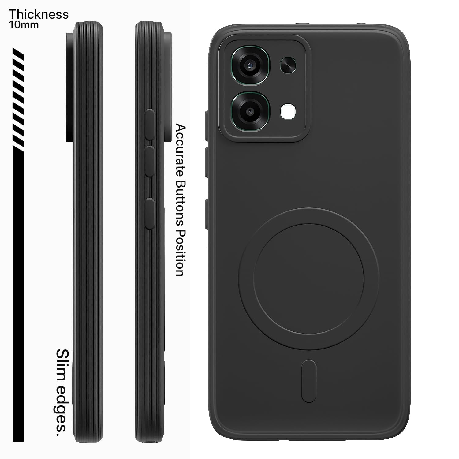 Black MagSafe mobile cover for Oppo F31/F33 5G – Pikkme – photo 3