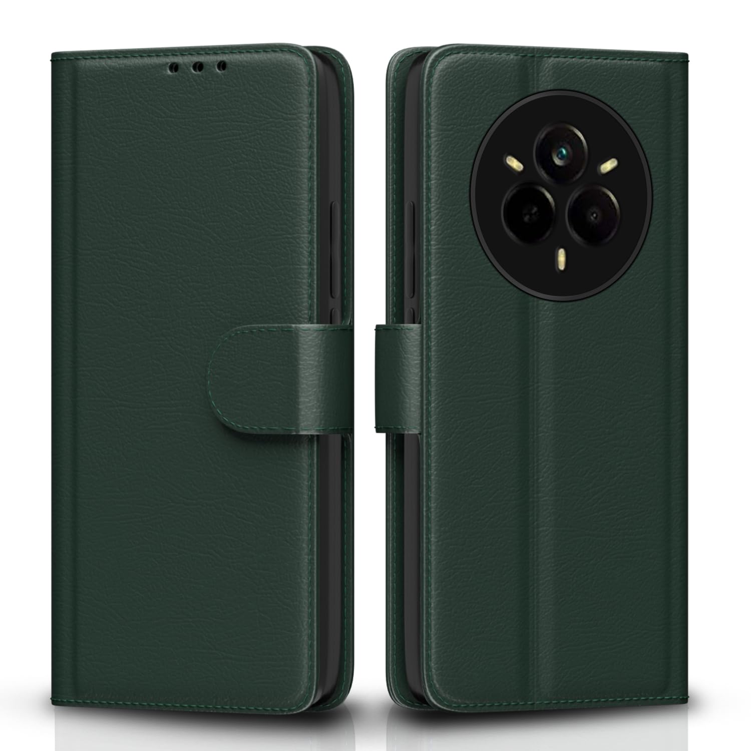 Realme 14 Pro 5G Wallet flip cover in green by Pikkme